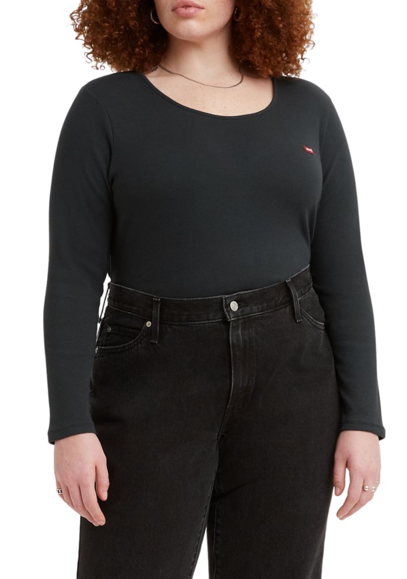 Plus Size Long Sleeve Crew Neck T-Shirt 