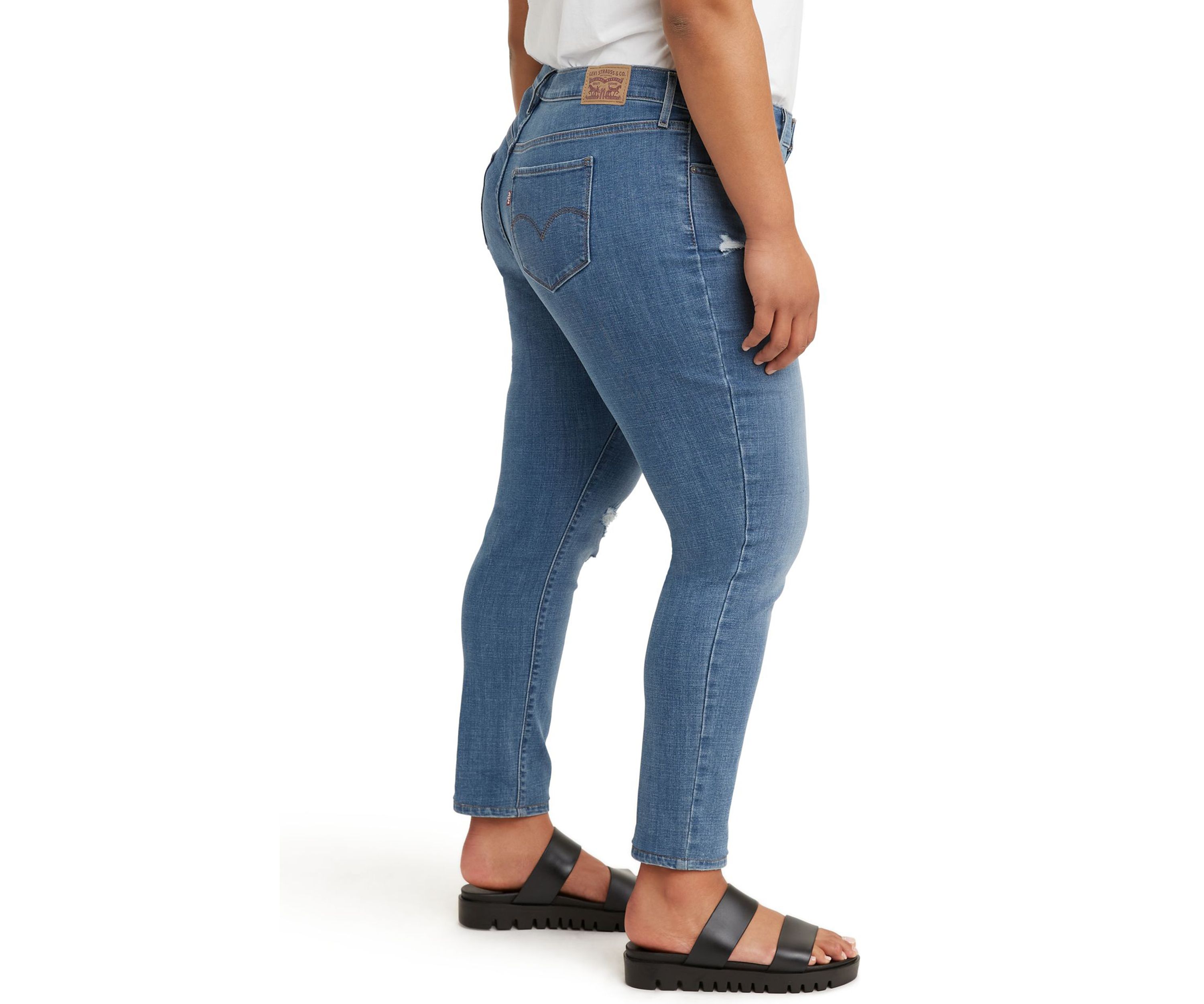 Plus Size Distressed Skinny Jeans