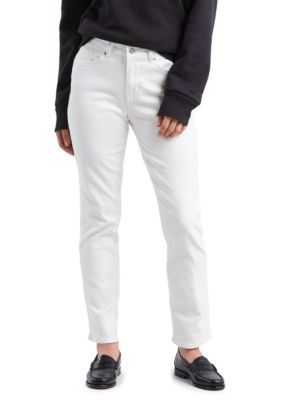 levi's cropped white jeans