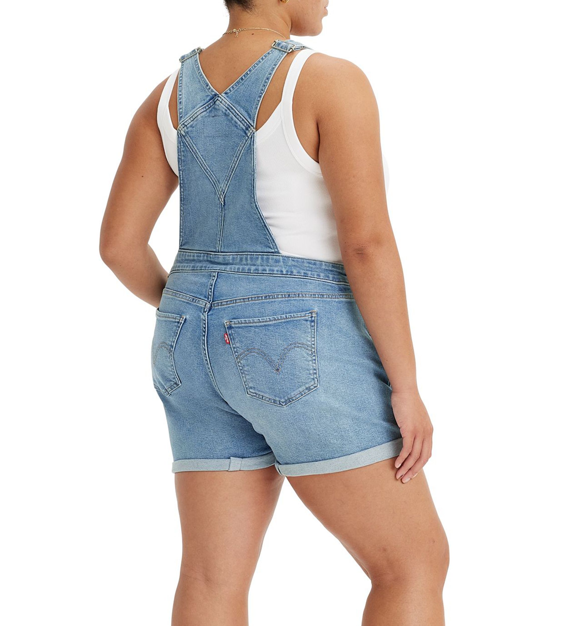 Plus Size Denim Shortall
