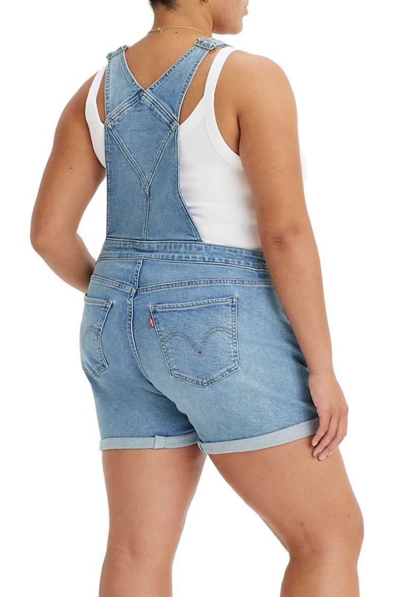 Plus Size Denim Shortall