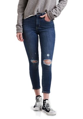 high rise skinny ankle jeans