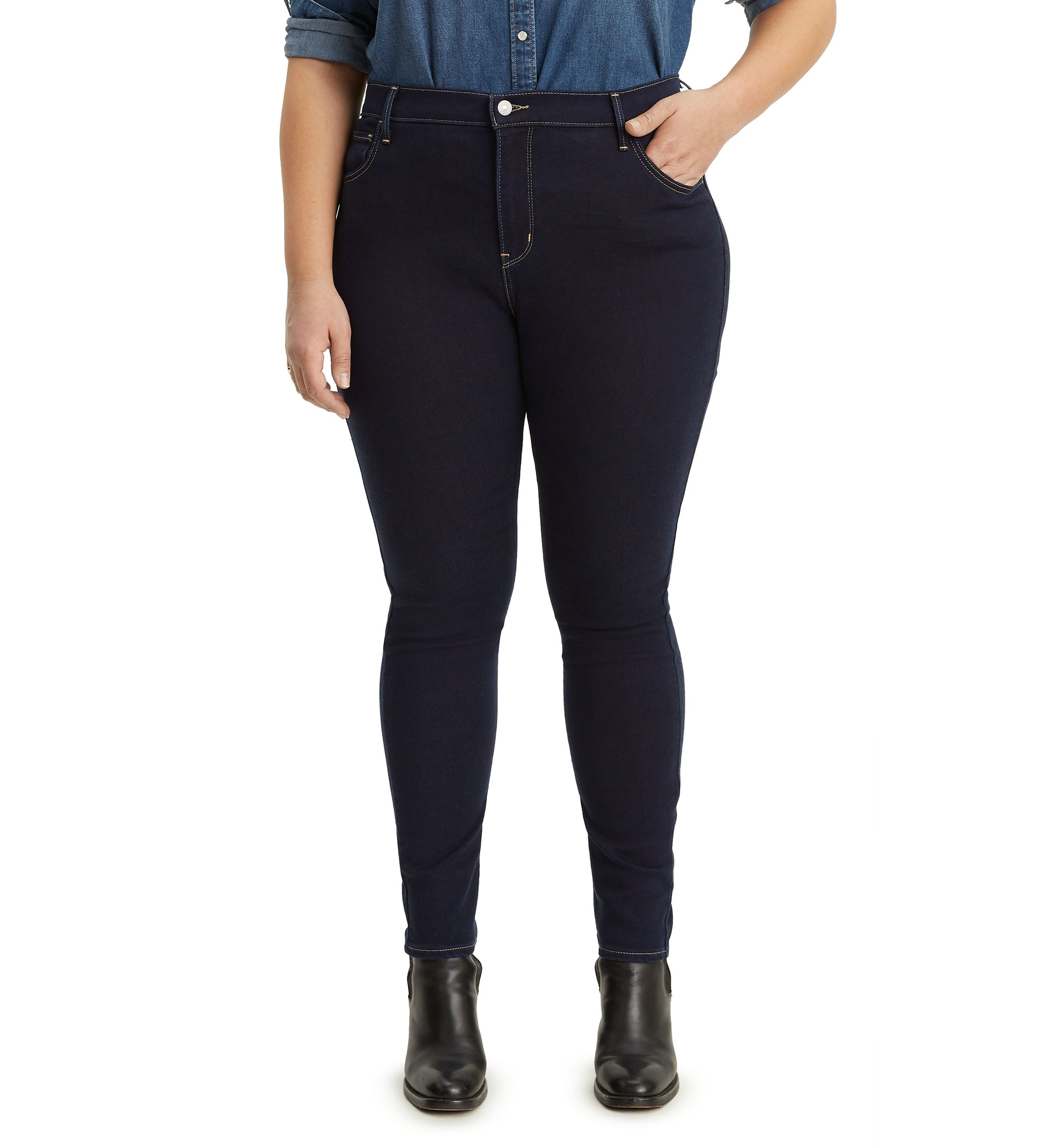 Plus Size High Rise Skinny Indigo Atlas Jeans