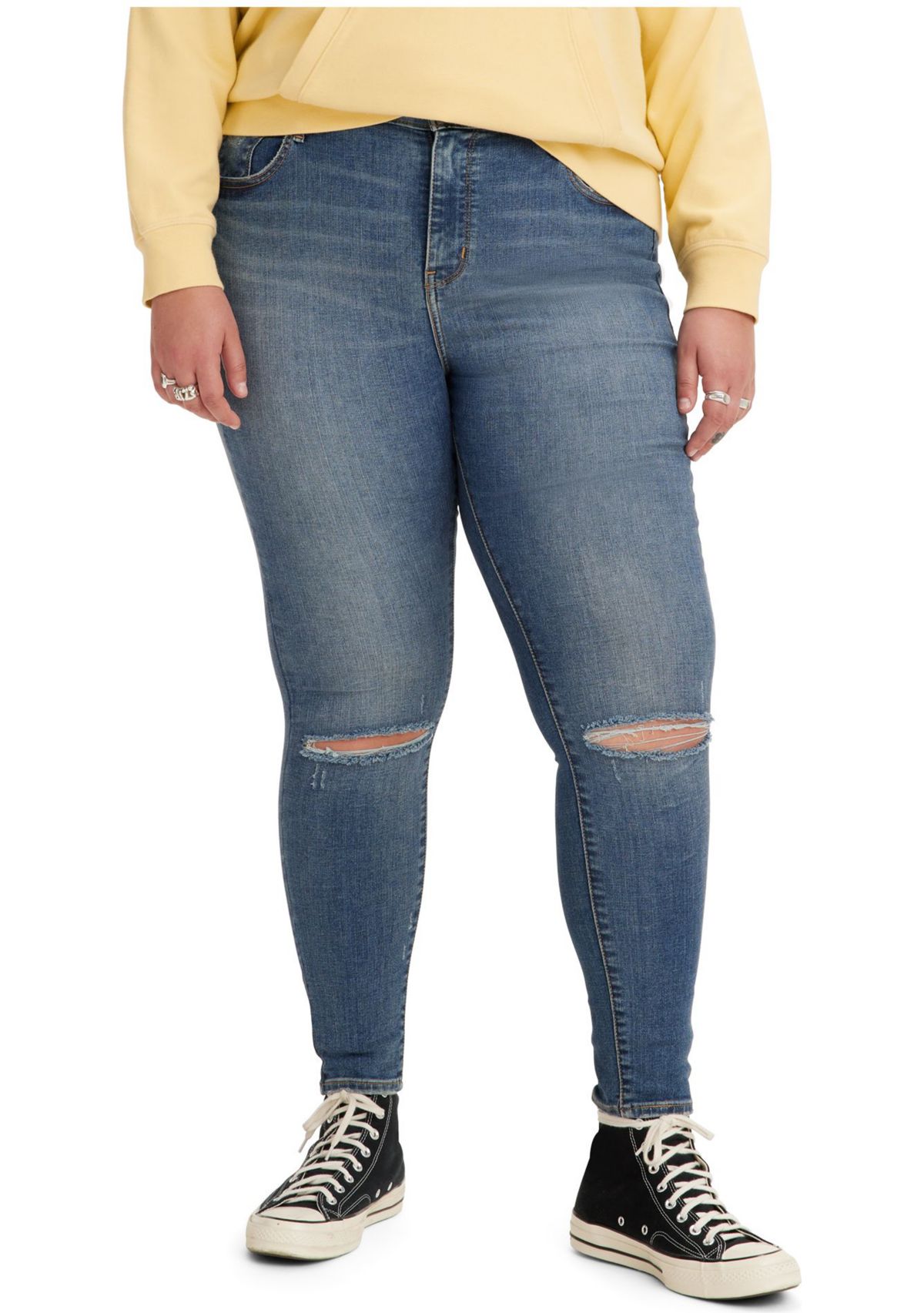 Plus Size High Rise Super Skinny Jeans