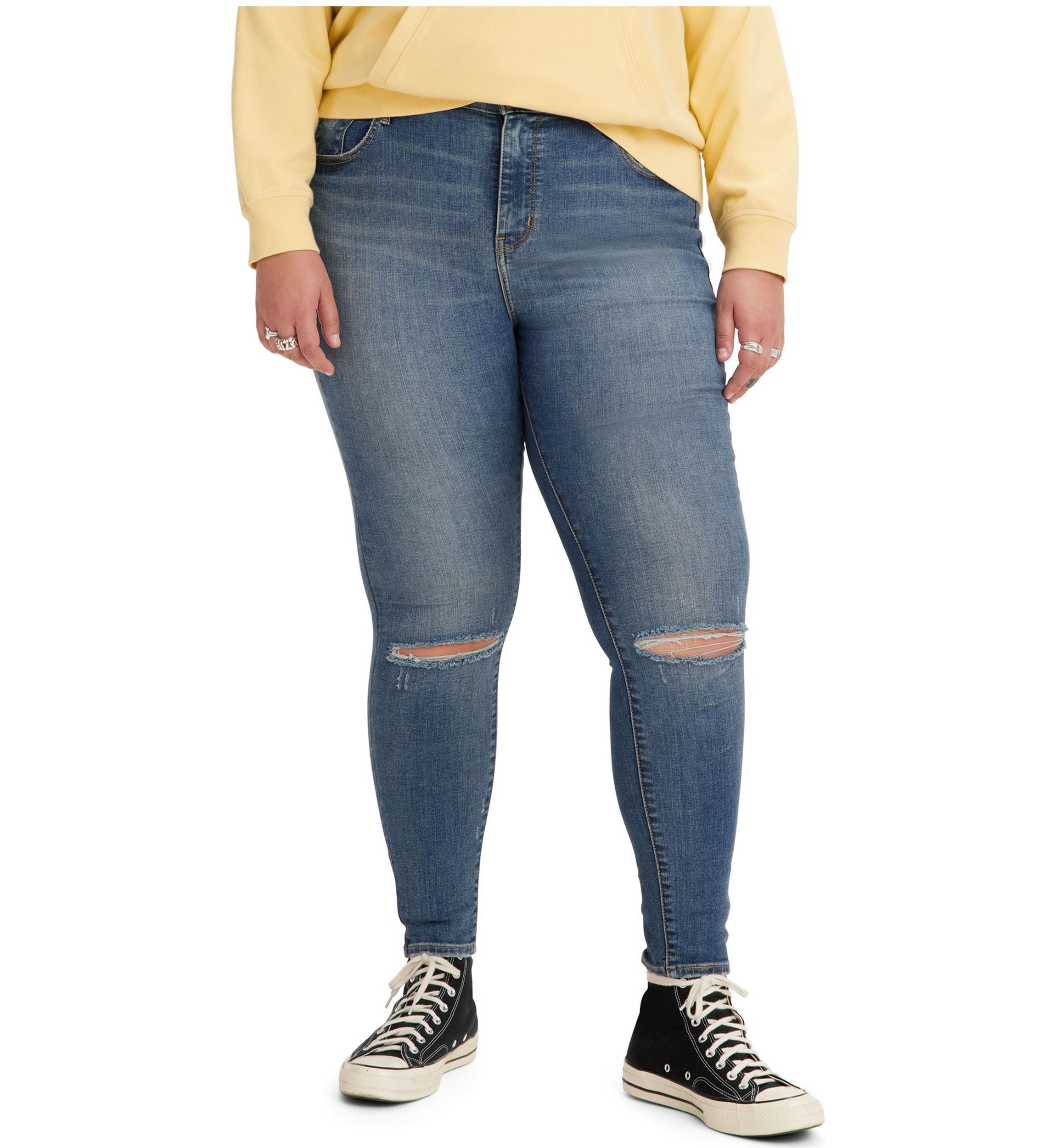 Plus Size High Rise Super Skinny Jeans