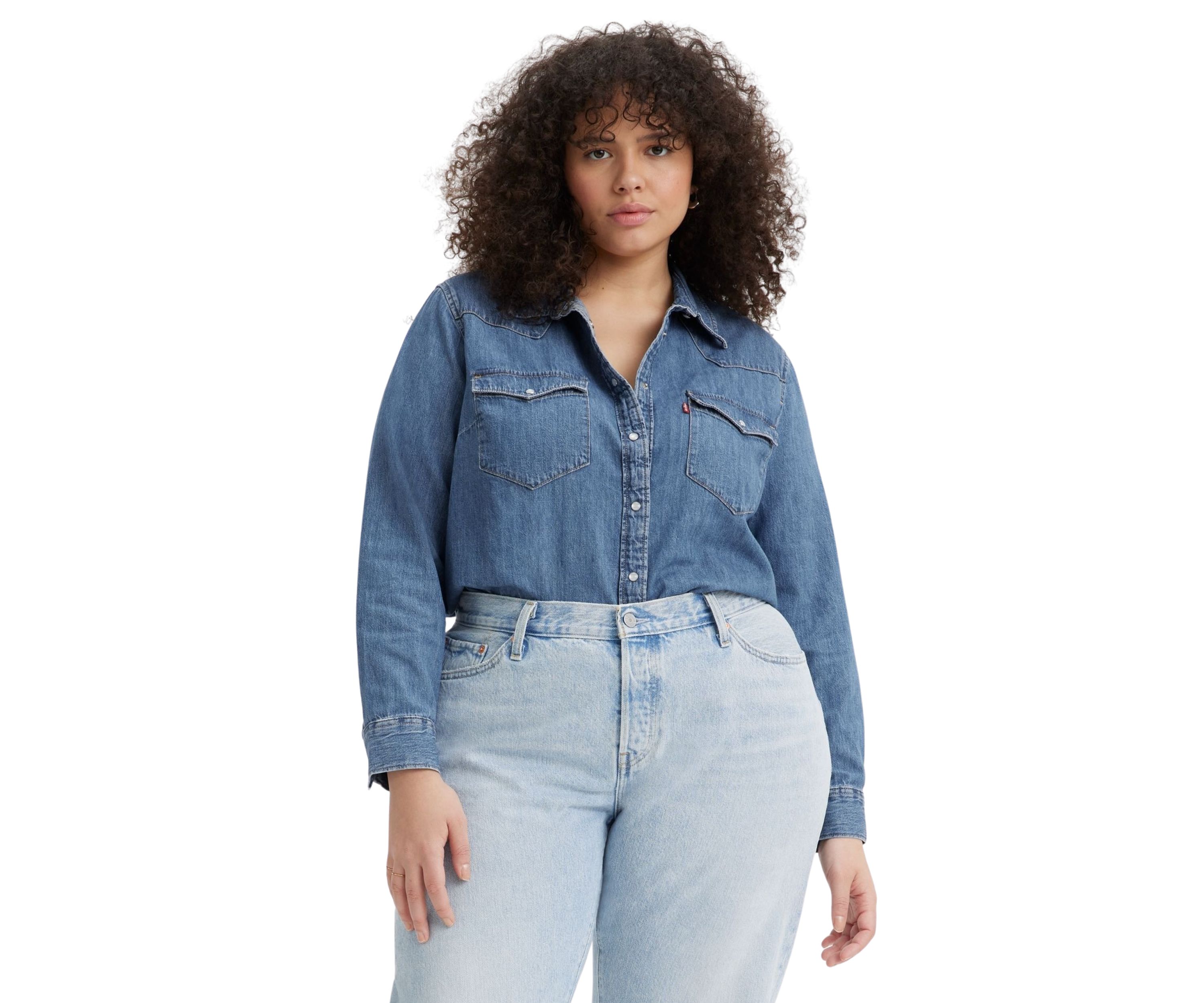 Plus Size Mighty Fine Button Down Shirt 