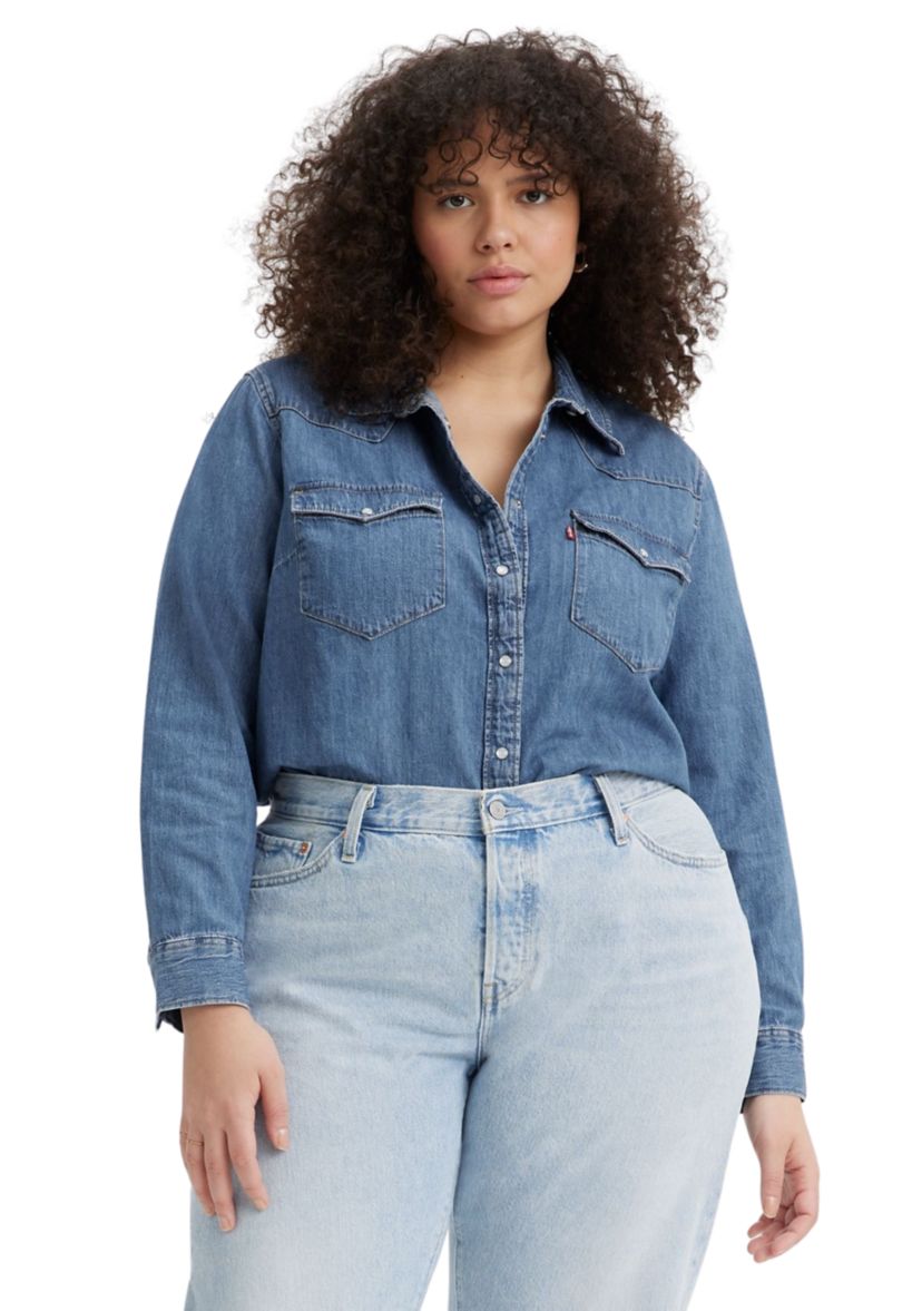 Plus Size Mighty Fine Button Down Shirt 