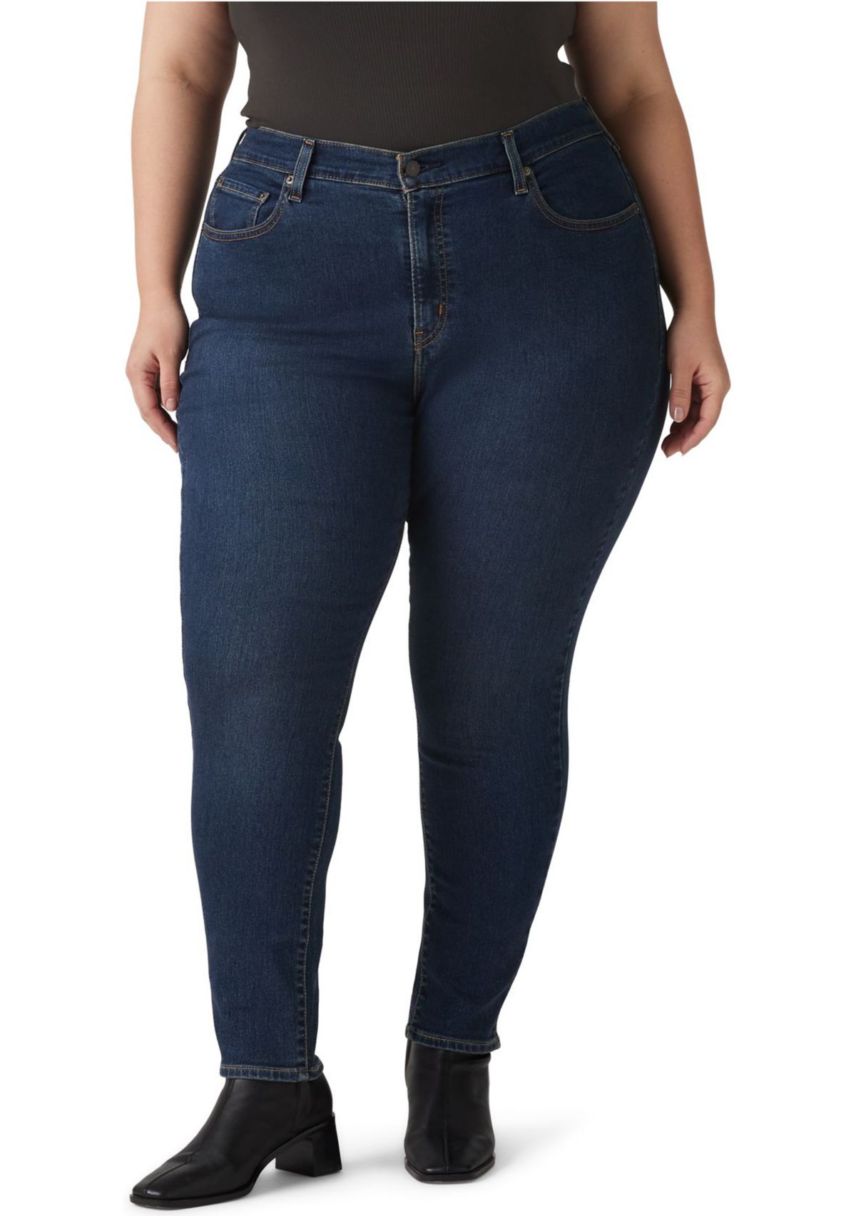 Plus Size High Rise Skinny Fit Jeans