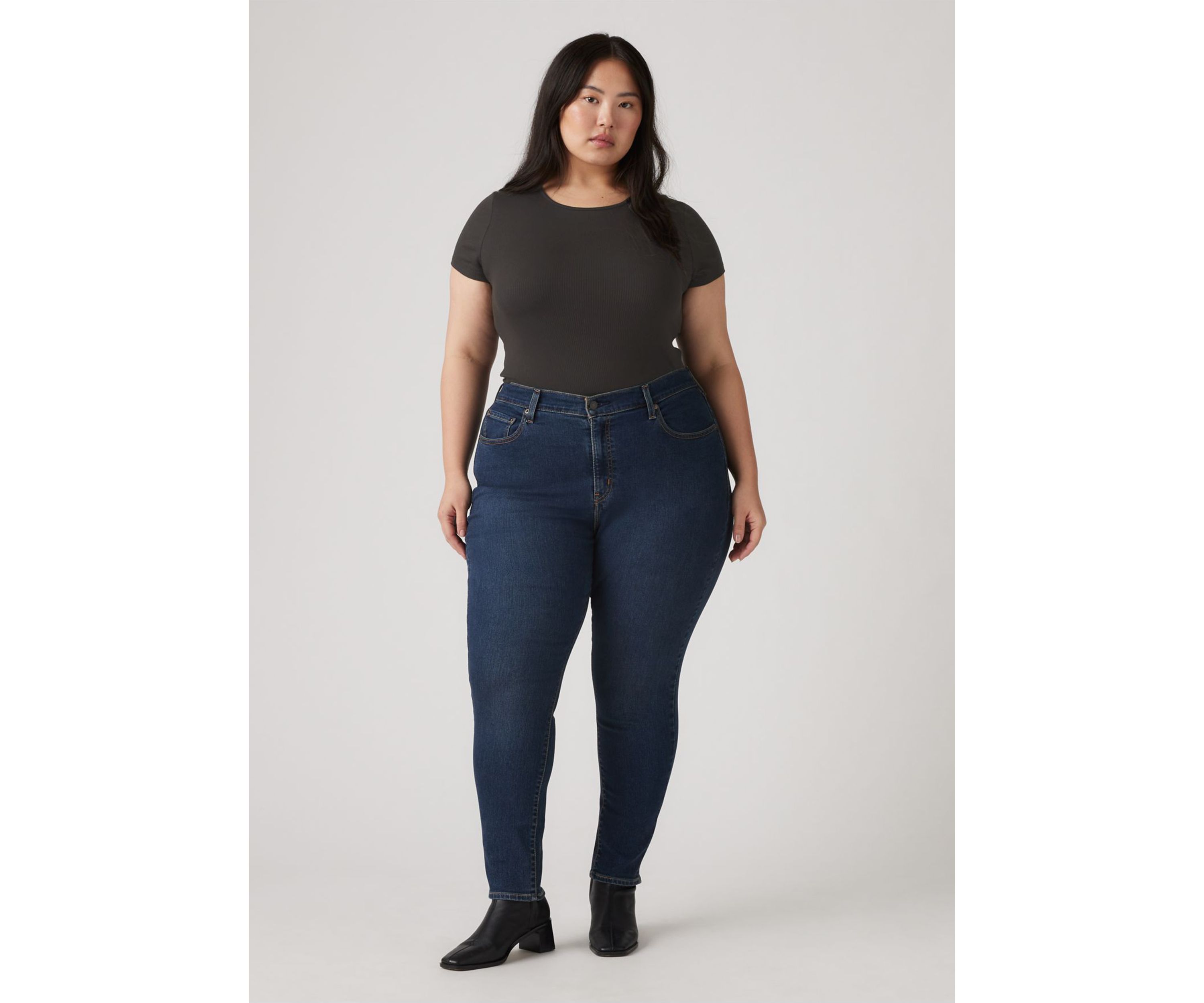 Plus Size High Rise Skinny Fit Jeans