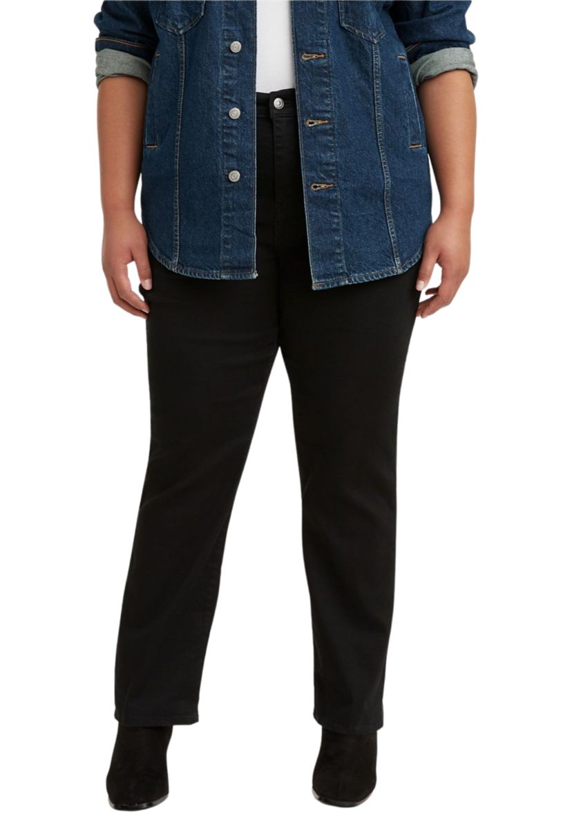 Plus Size High Rise Straight Jeans