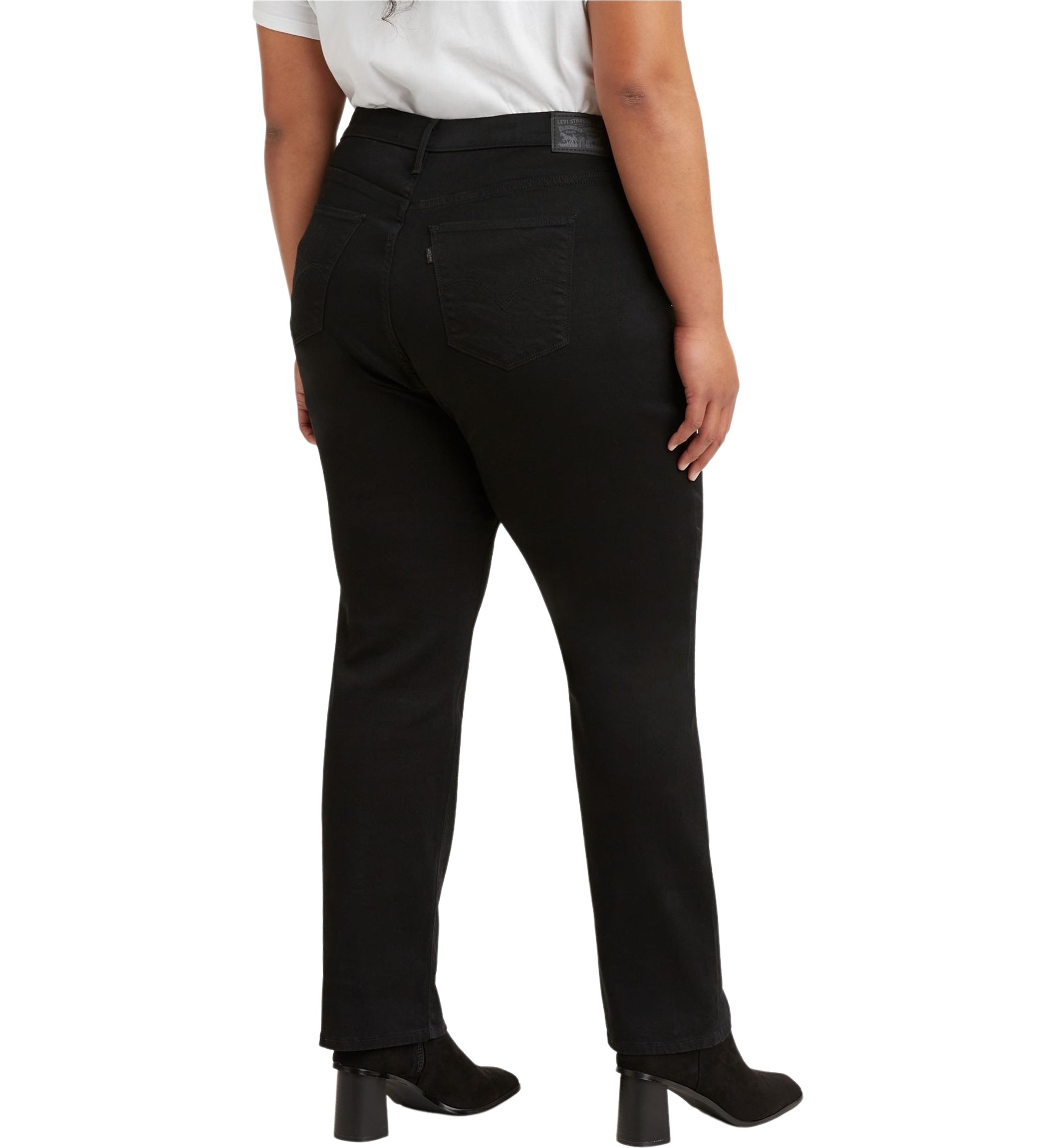 Plus Size High Rise Straight Jeans