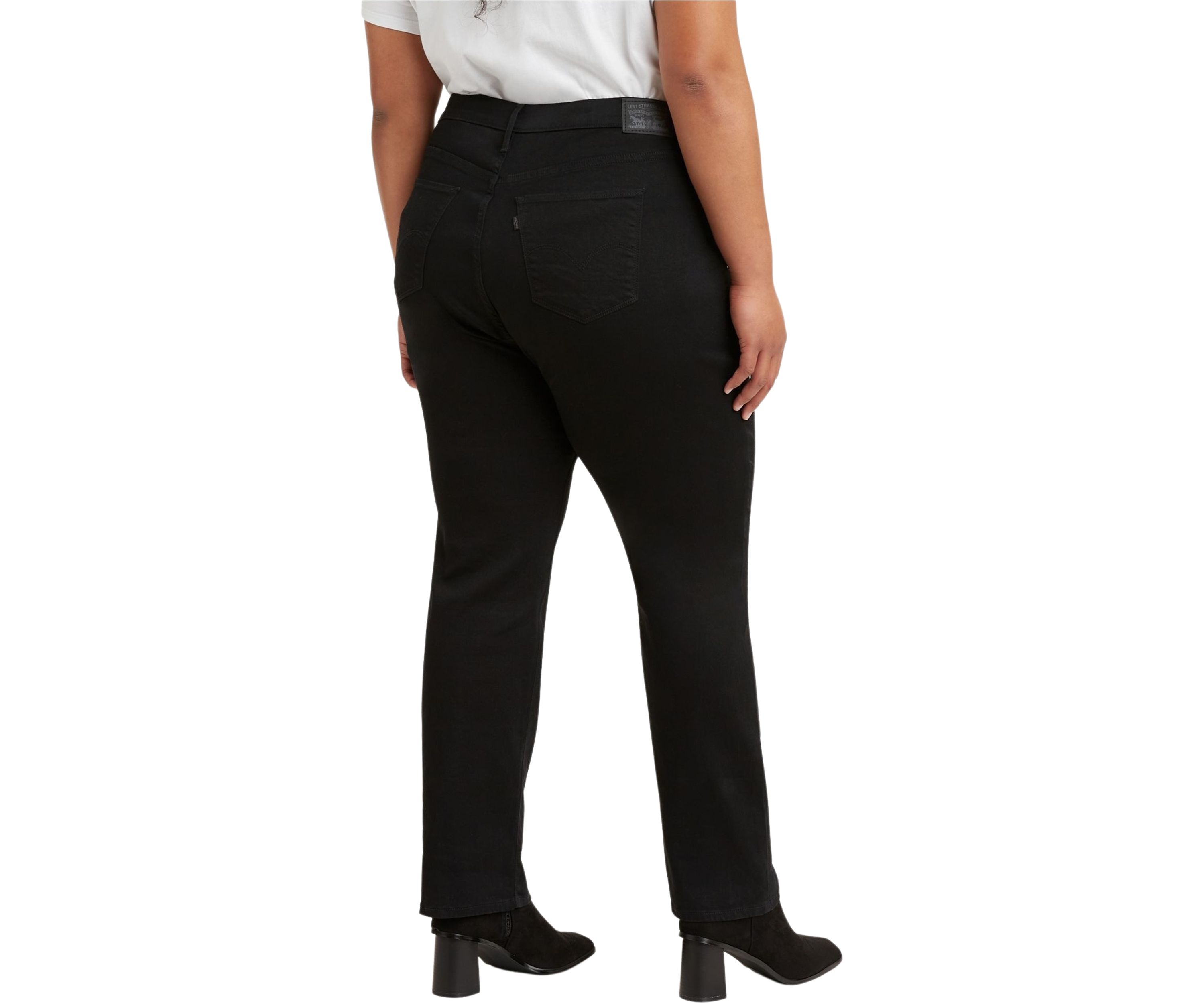 Plus Size High Rise Straight Jeans
