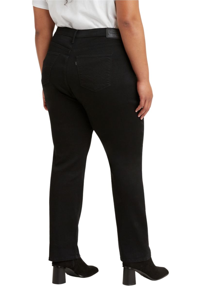 Plus Size High Rise Straight Jeans