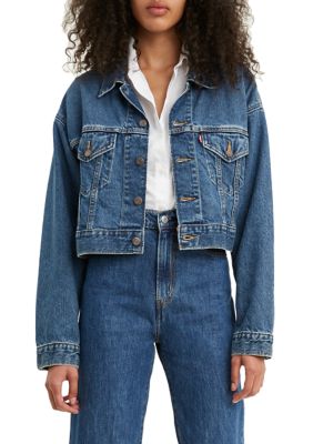 Levi's cropped best sale dad trucker jacket