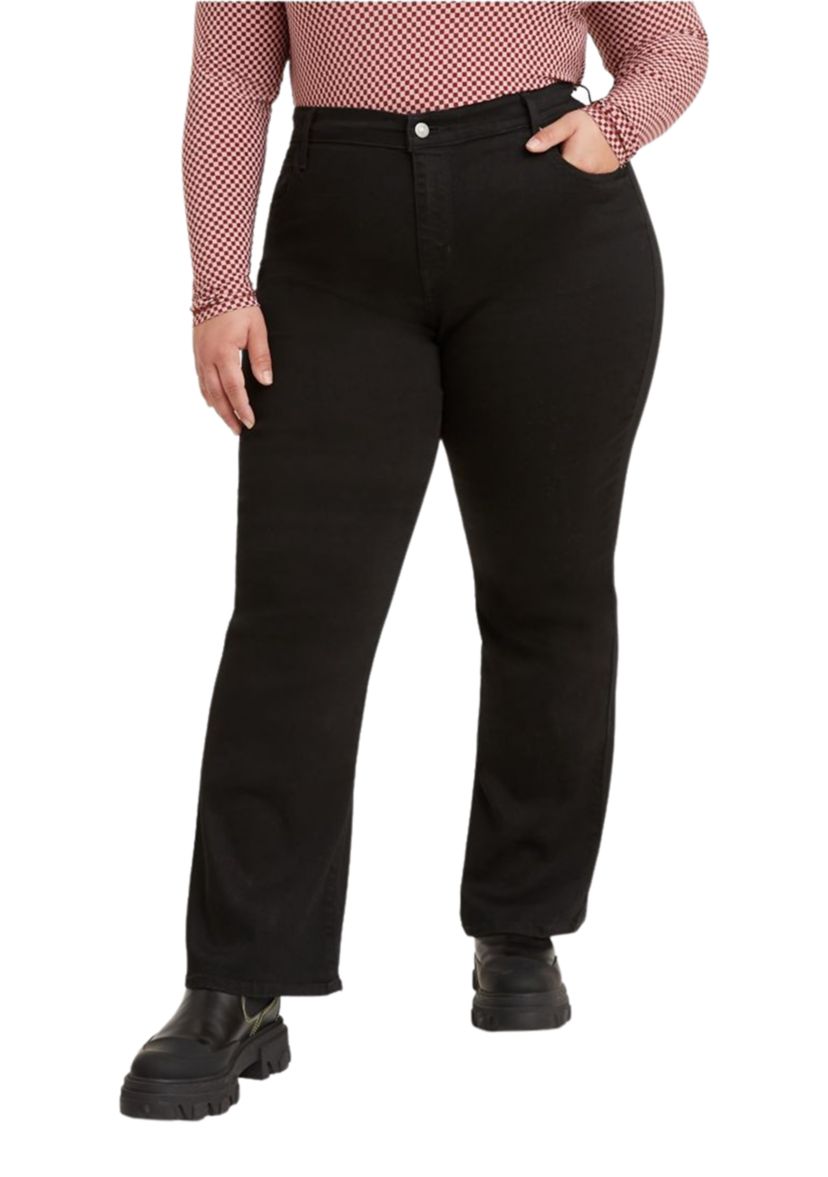 Plus Size High Rise Straight Leg Denim Jeans