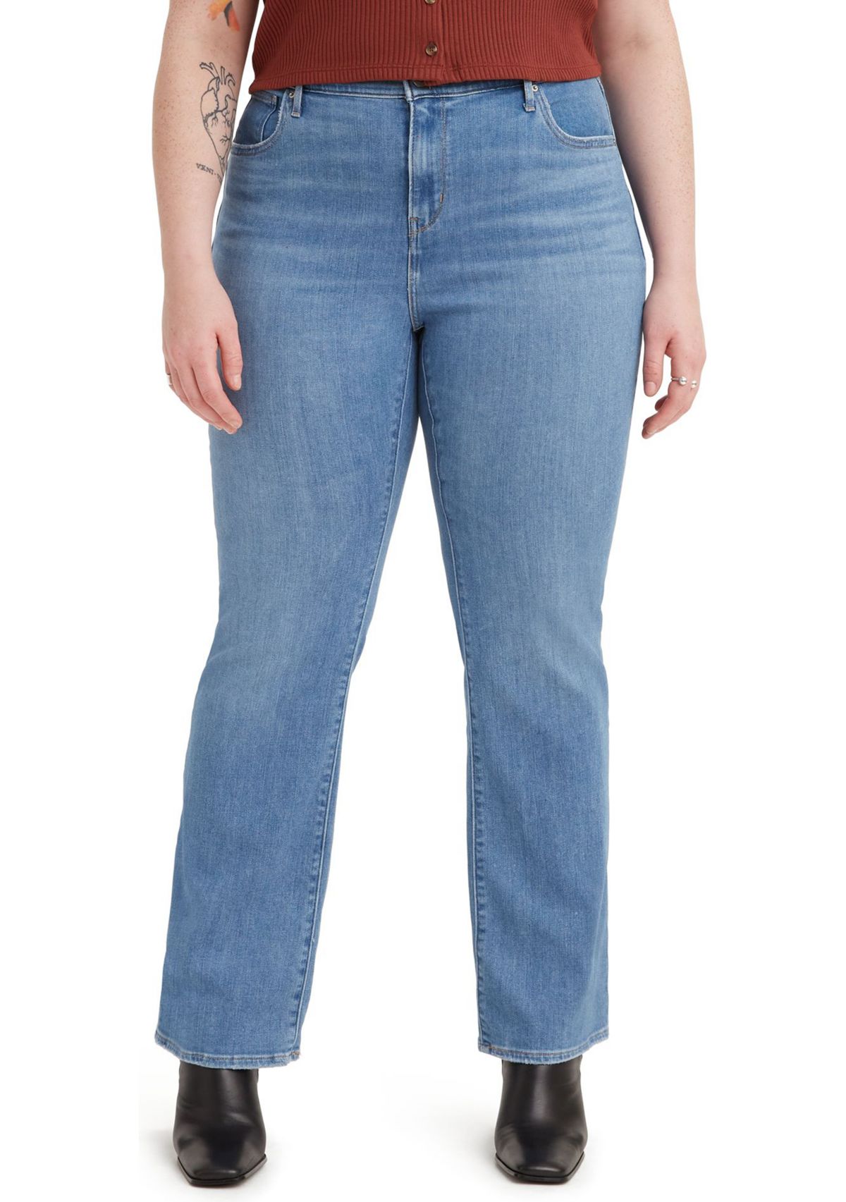 Plus Size High Rise Bootcut Jeans