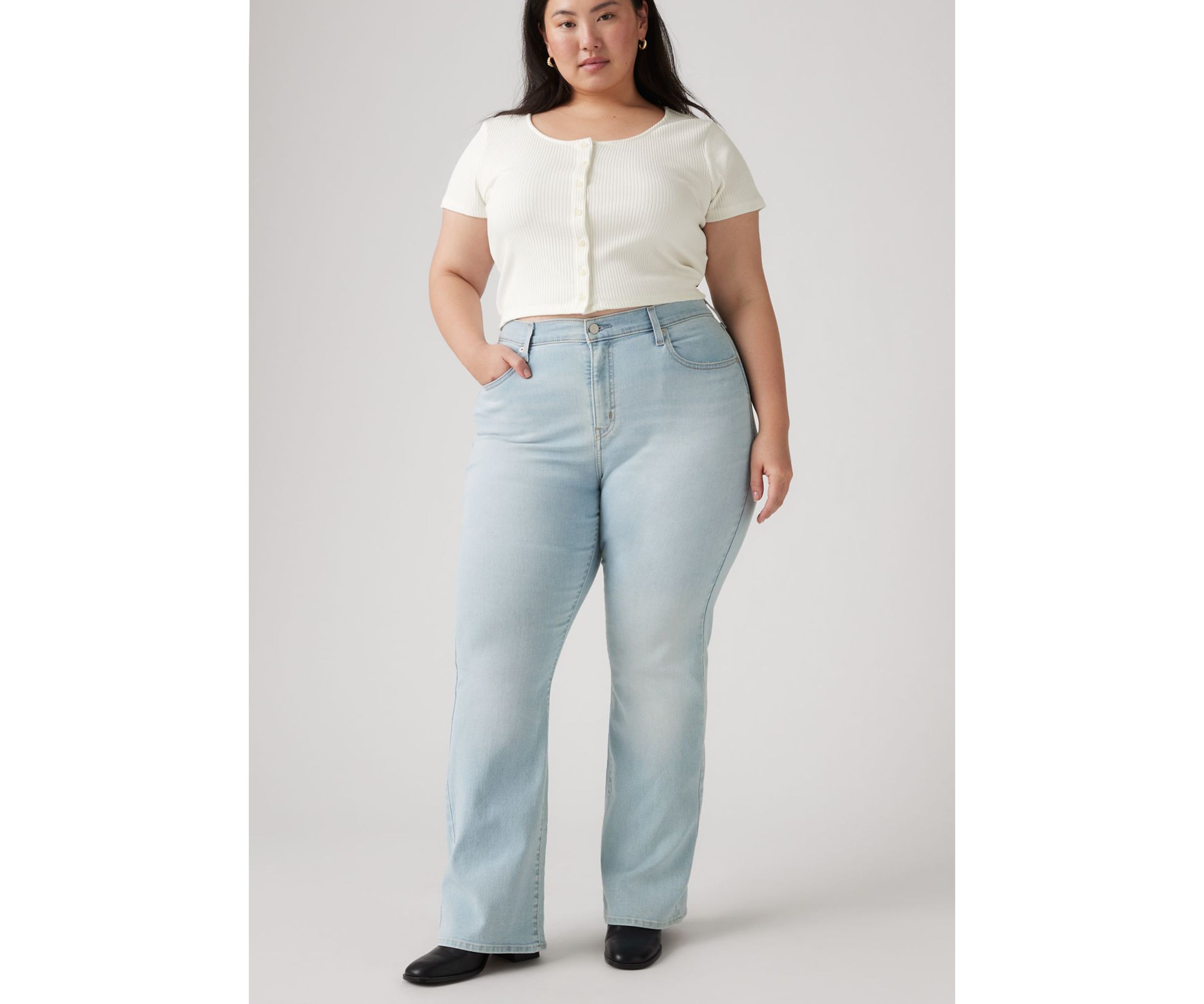 Plus Size High Rise Bootcut Jeans