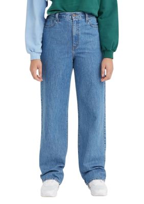 levi's high waisted straight jeans