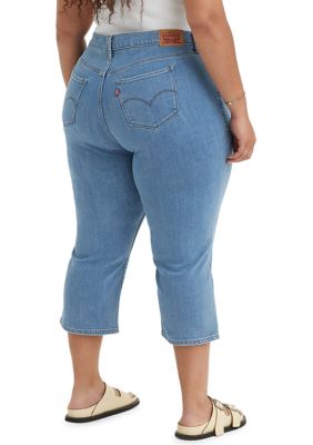 Women's plus size hot sale levi capris