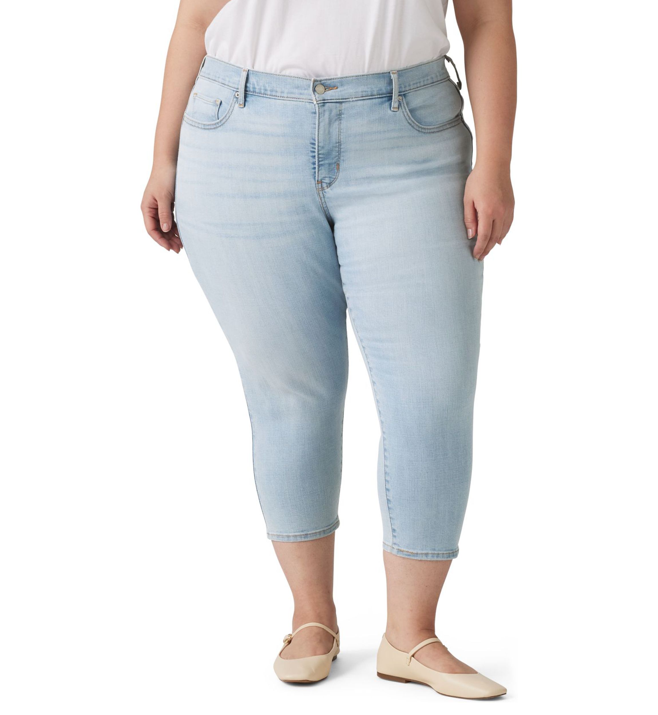 Plus Size Hold It Down Capri Jeans