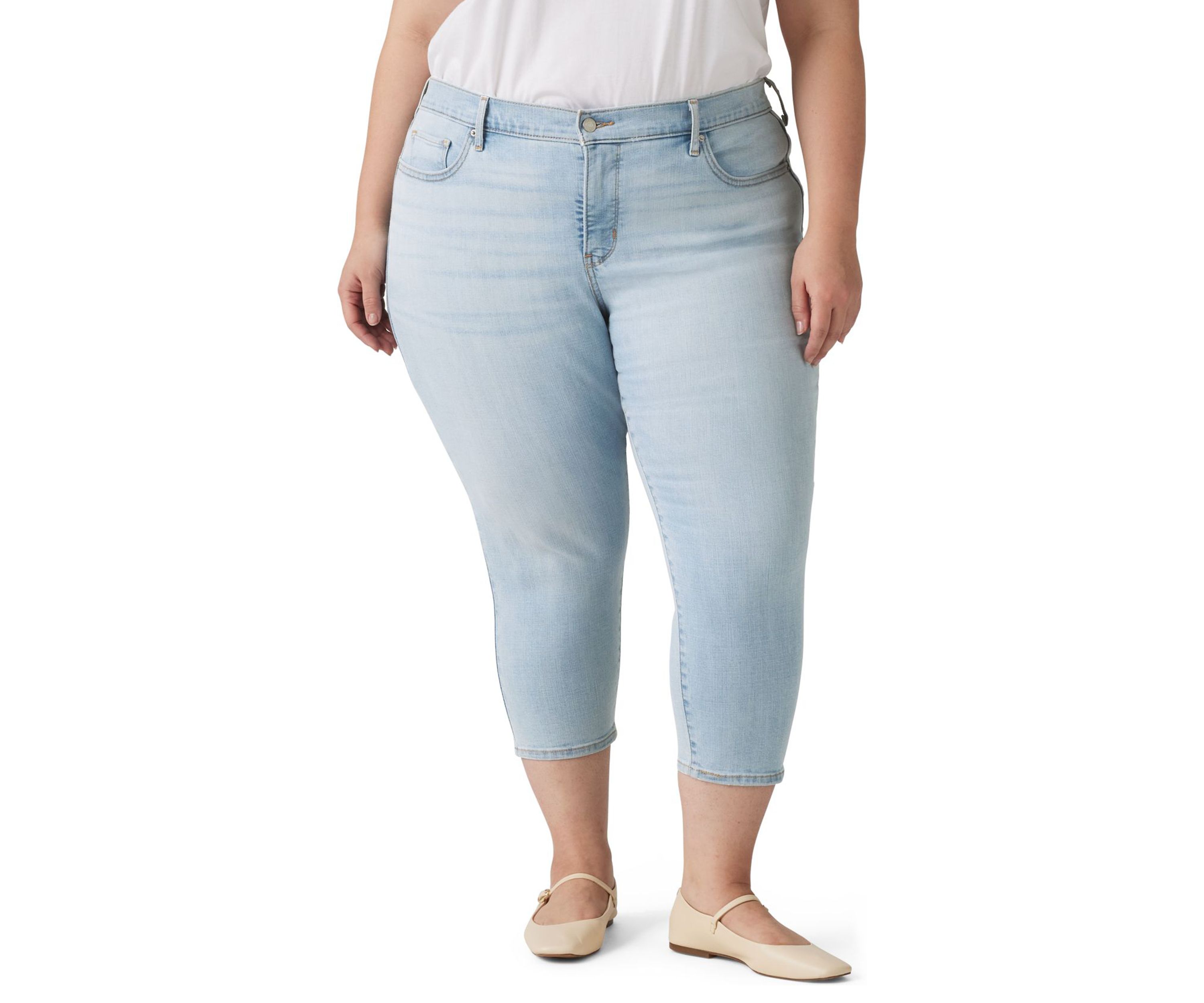 Plus Size Hold It Down Capri Jeans