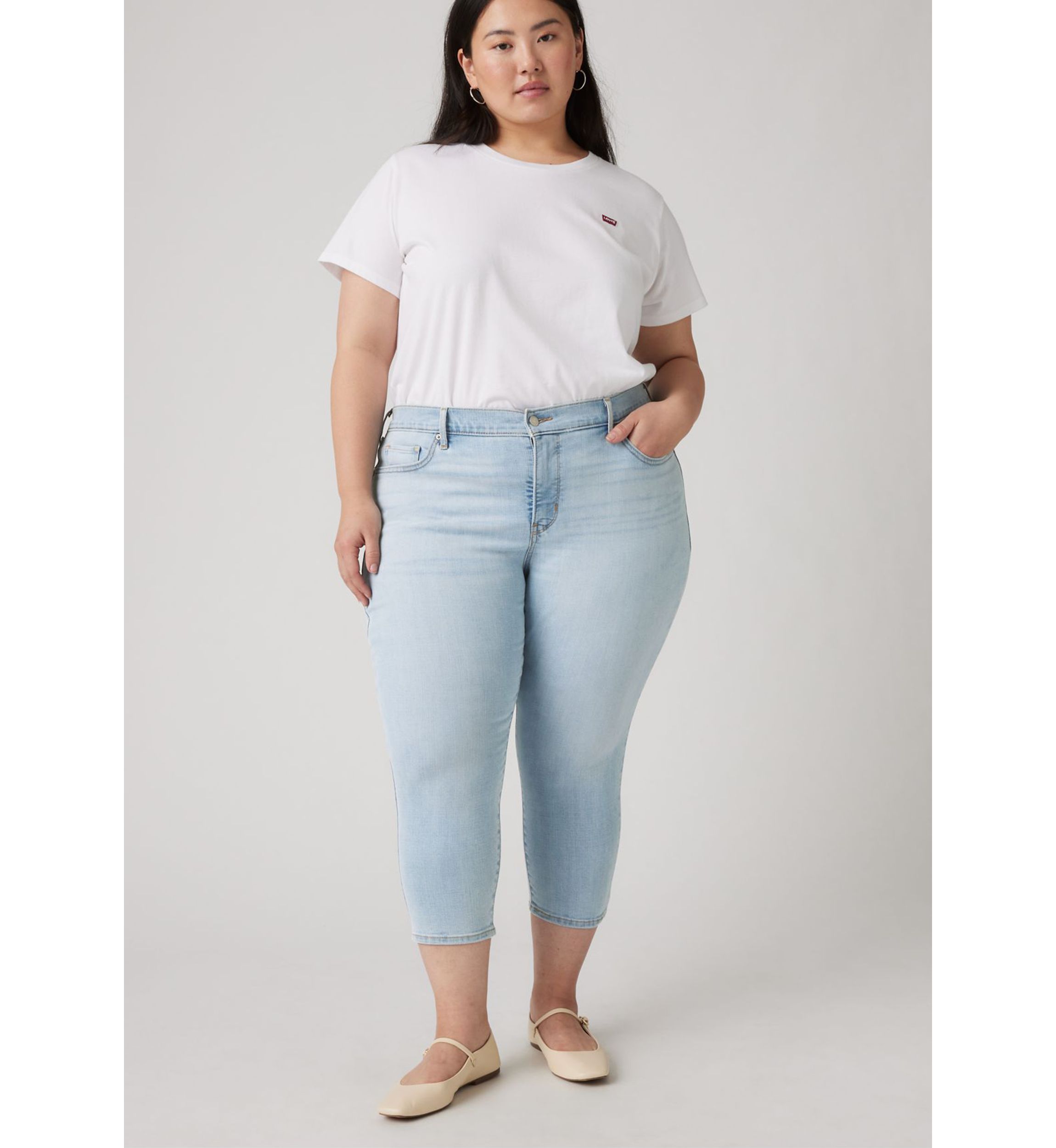 Plus Size Hold It Down Capri Jeans