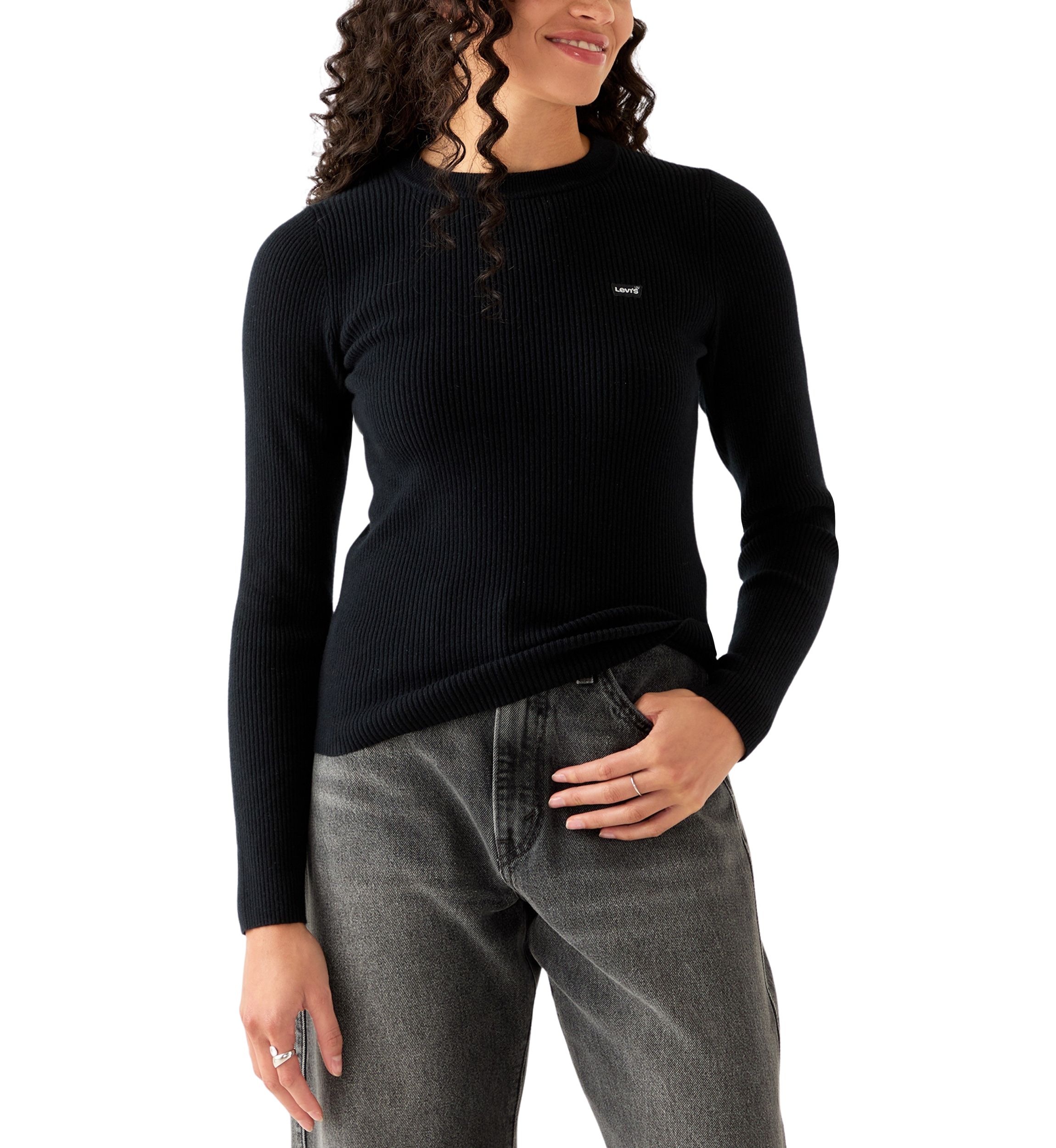 Ribbed Crew Neck Sweater
