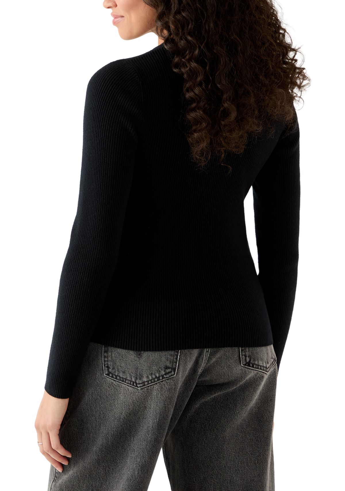 Ribbed Crew Neck Sweater