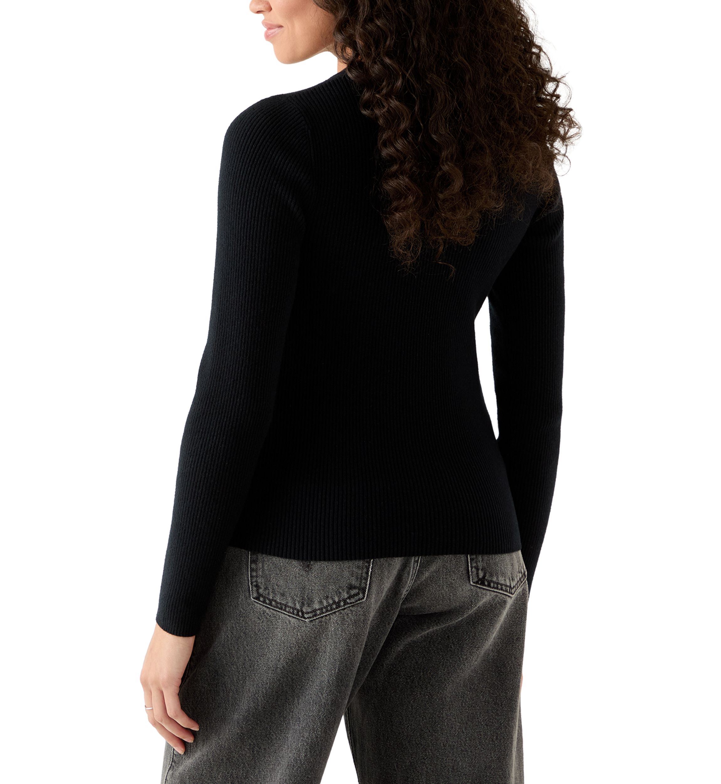 Ribbed Crew Neck Sweater