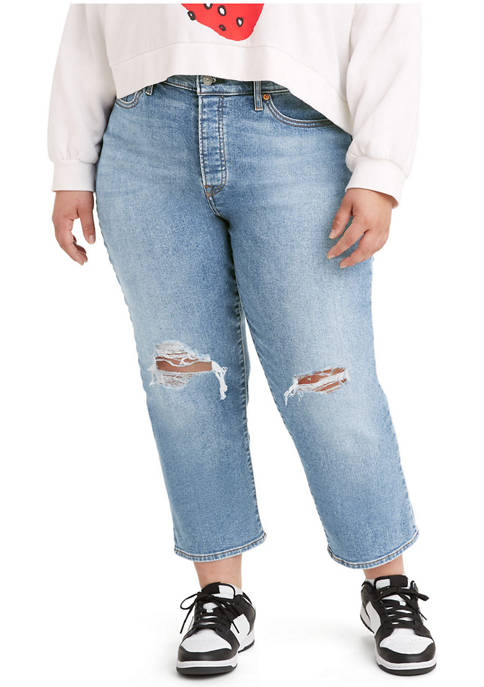 Levi's® Plus Size Distressed Wedgie Straight Jeans