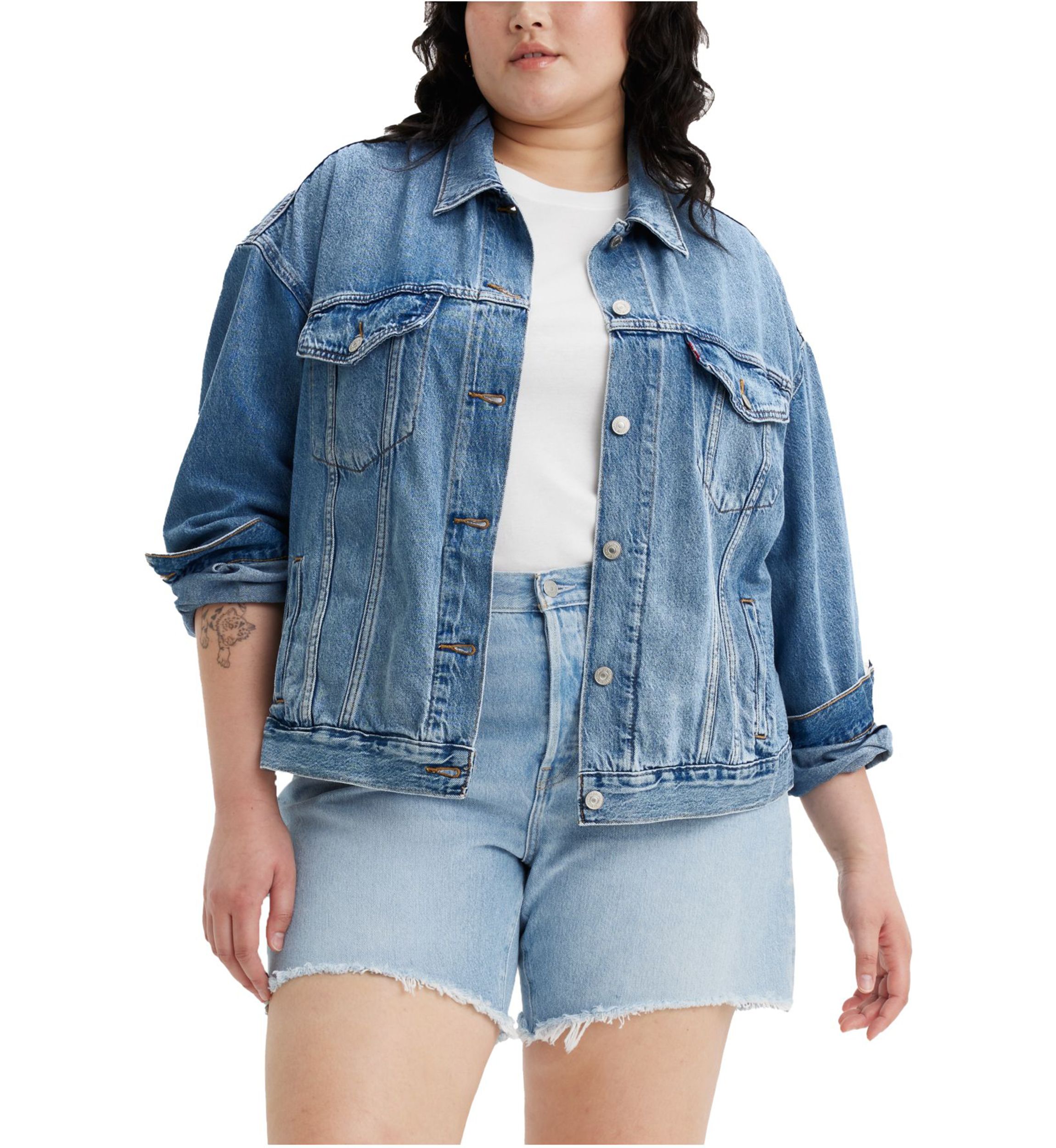 Plus Size 90s Trucker Jacket