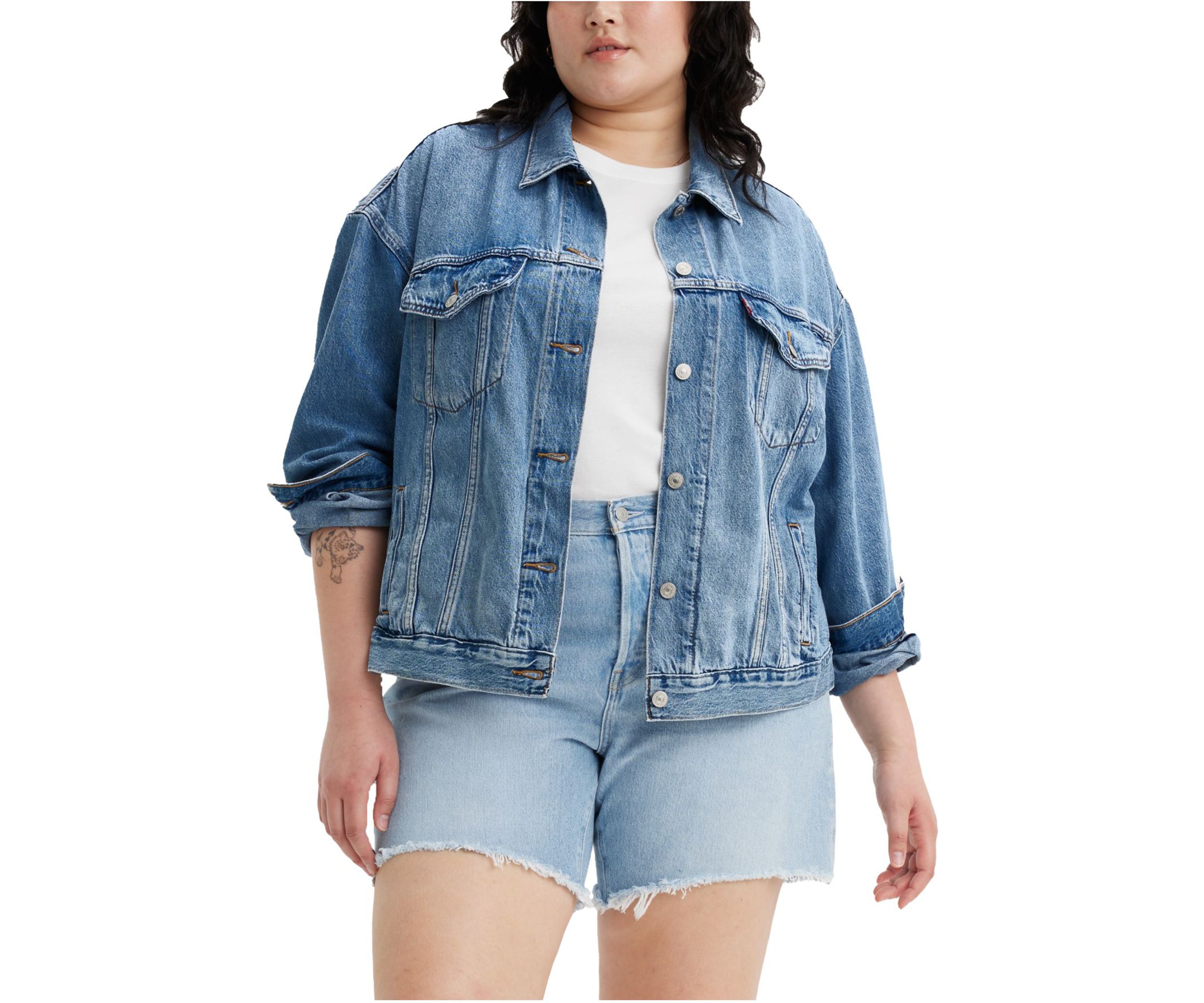 Plus Size 90s Trucker Jacket