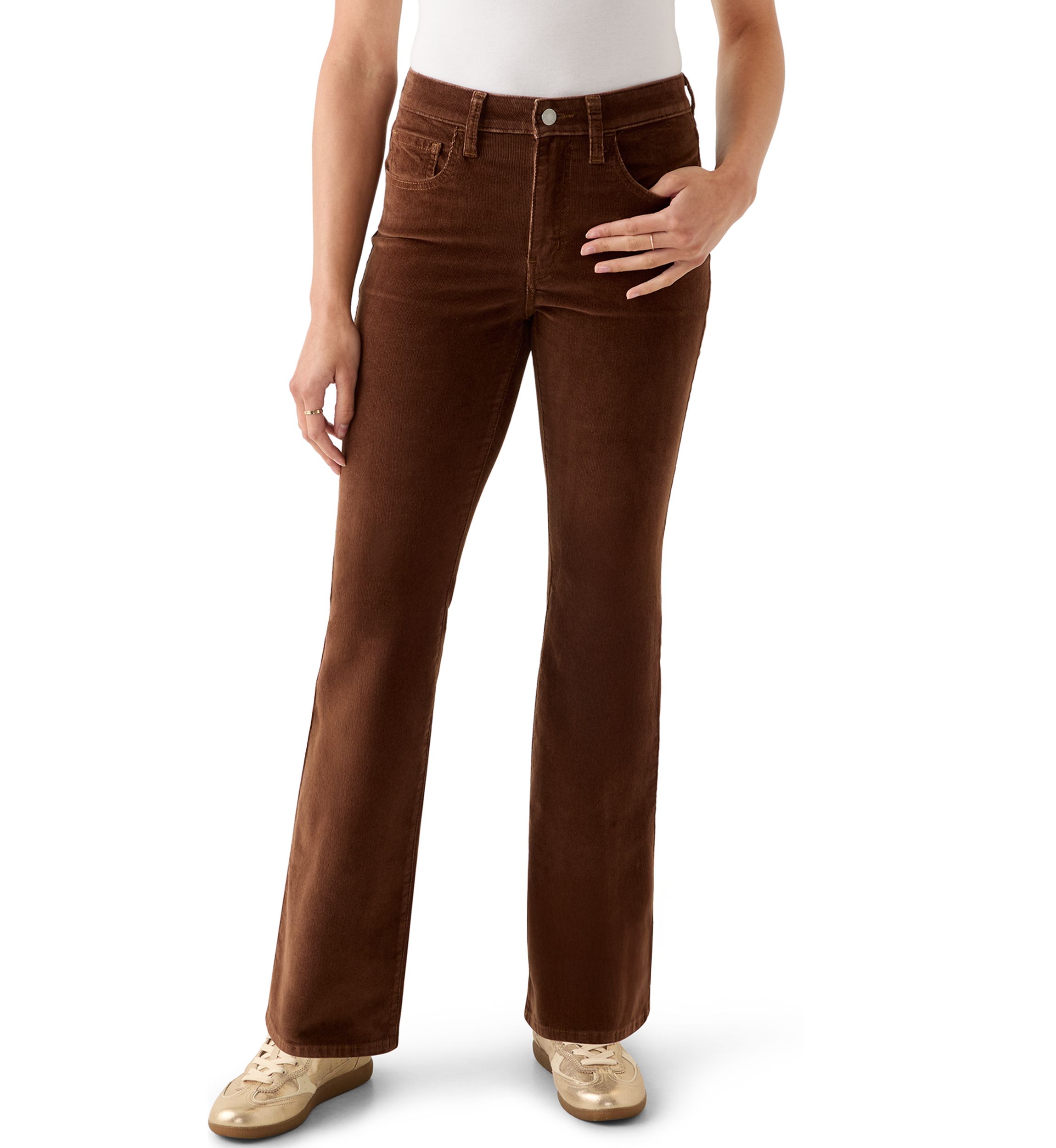 High-Rise Flare Corduroy Pants