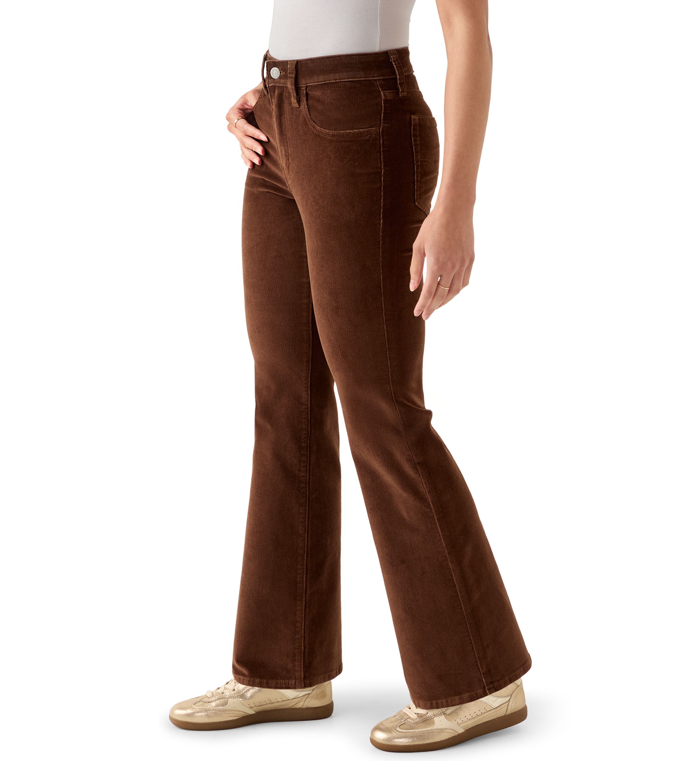 High-Rise Flare Corduroy Pants