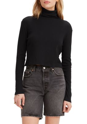 Levi's Women's Moon Ribbed Turtleneck Top, Large