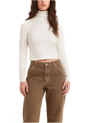 Levi's Women's Moon Ribbed Turtleneck Top, XL