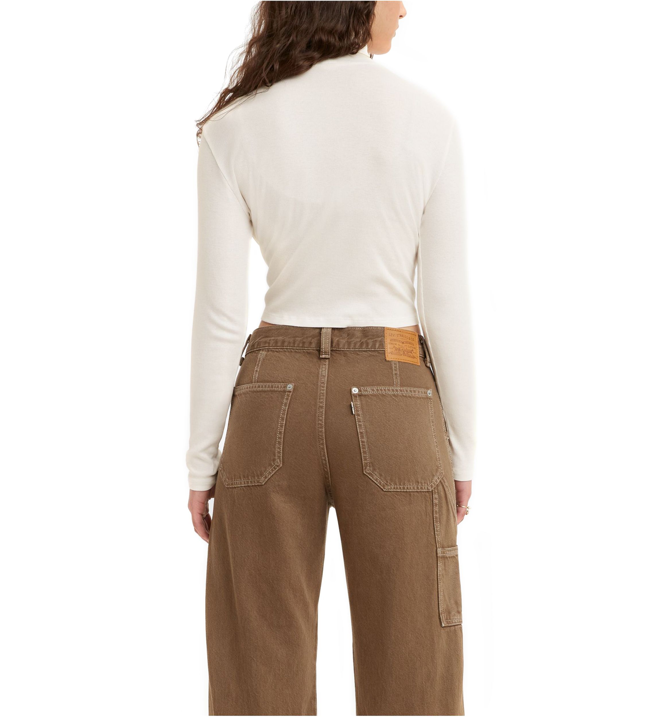 Moon Ribbed Turtleneck Top