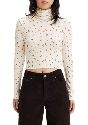 Levi's Women's Moon Ribbed Turtleneck Top, XL
