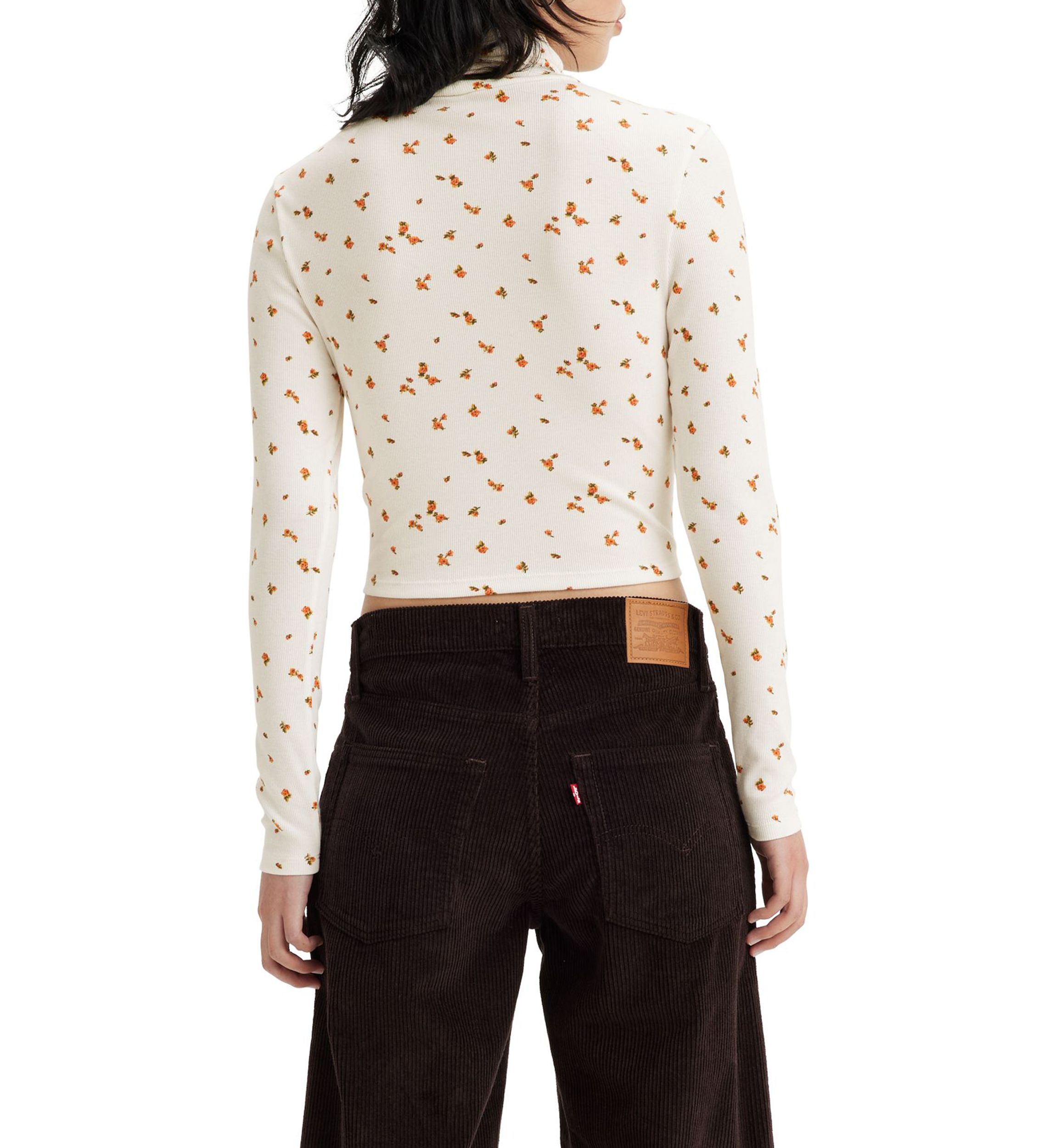 Moon Ribbed Turtleneck Top