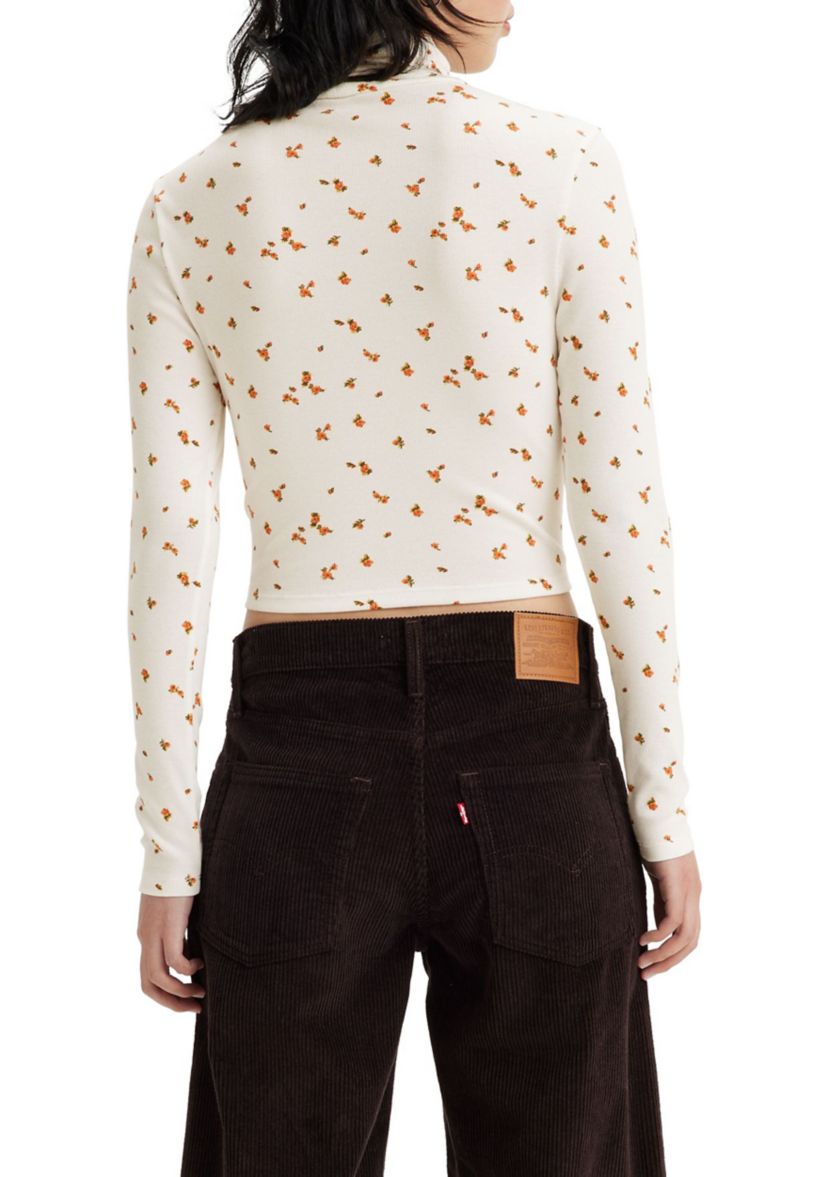 Moon Ribbed Turtleneck Top