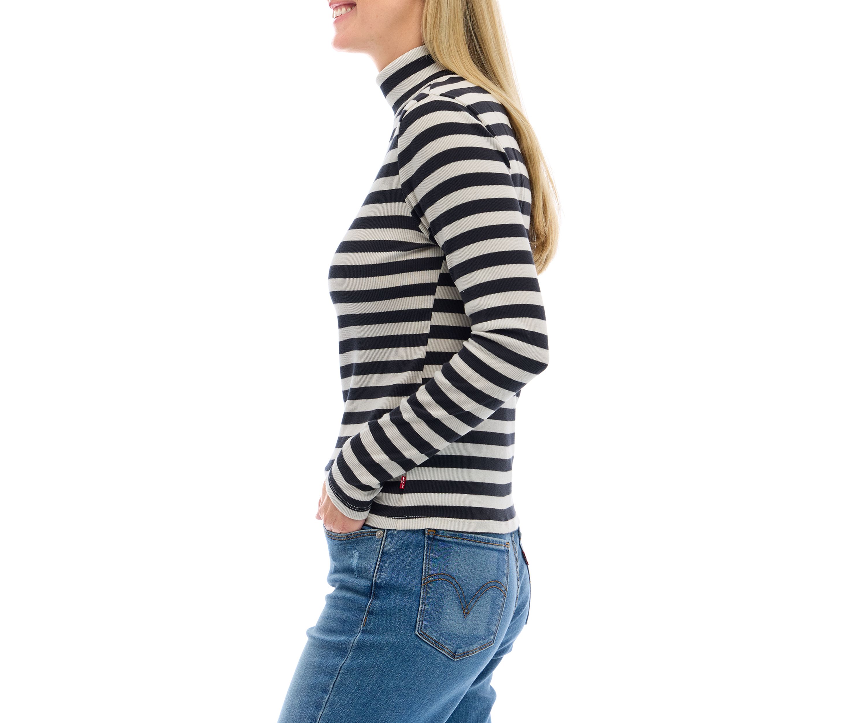 Moon Rib Turtleneck Top