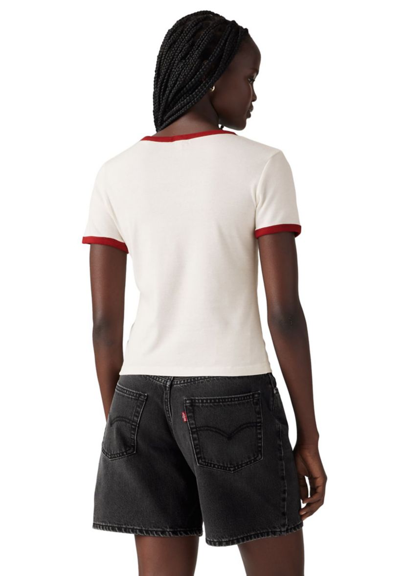 Womens Graphic Ringer T-Shirt
