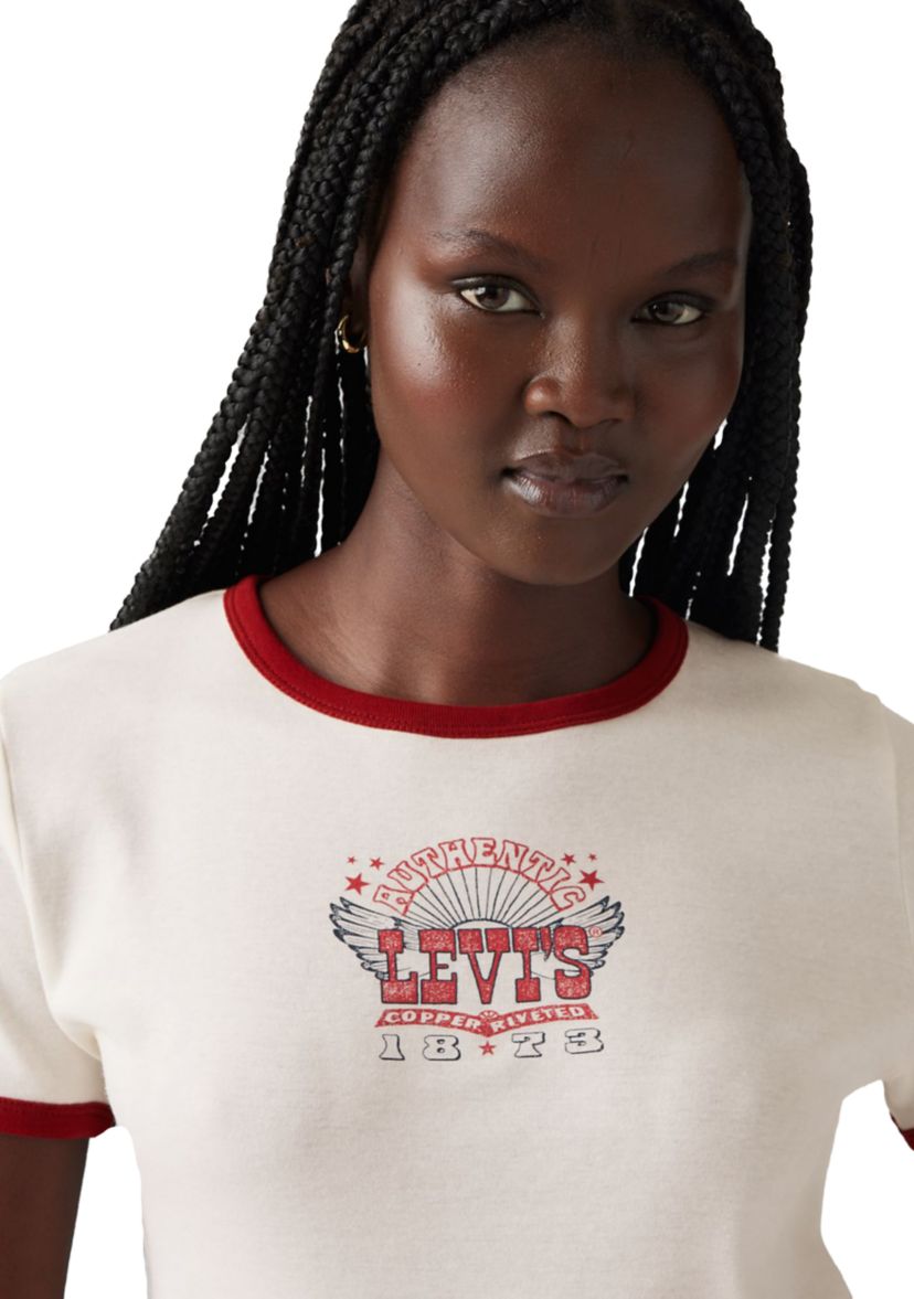Womens Graphic Ringer T-Shirt