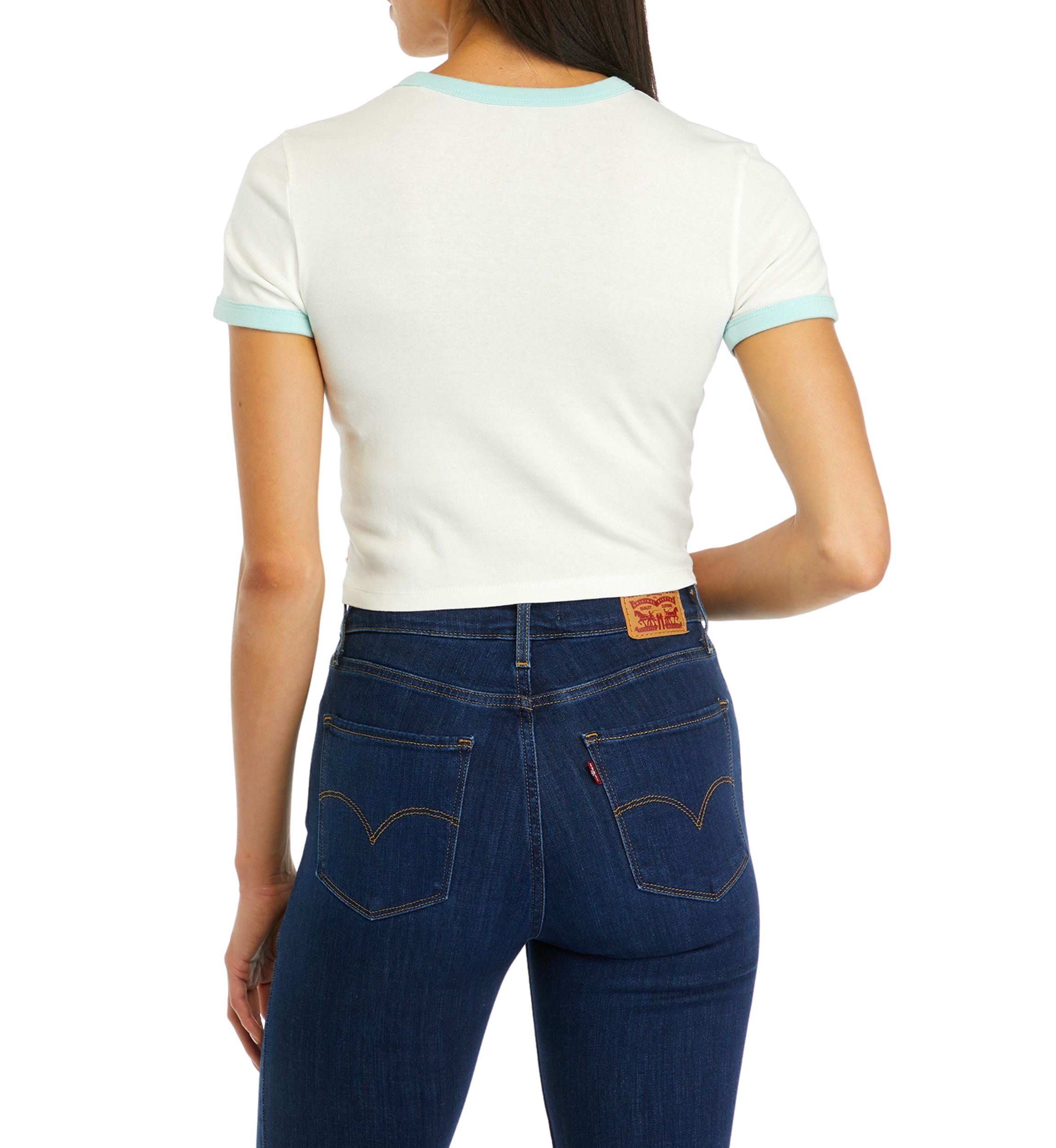 Womens Graphic Ringer Mini T-Shirt