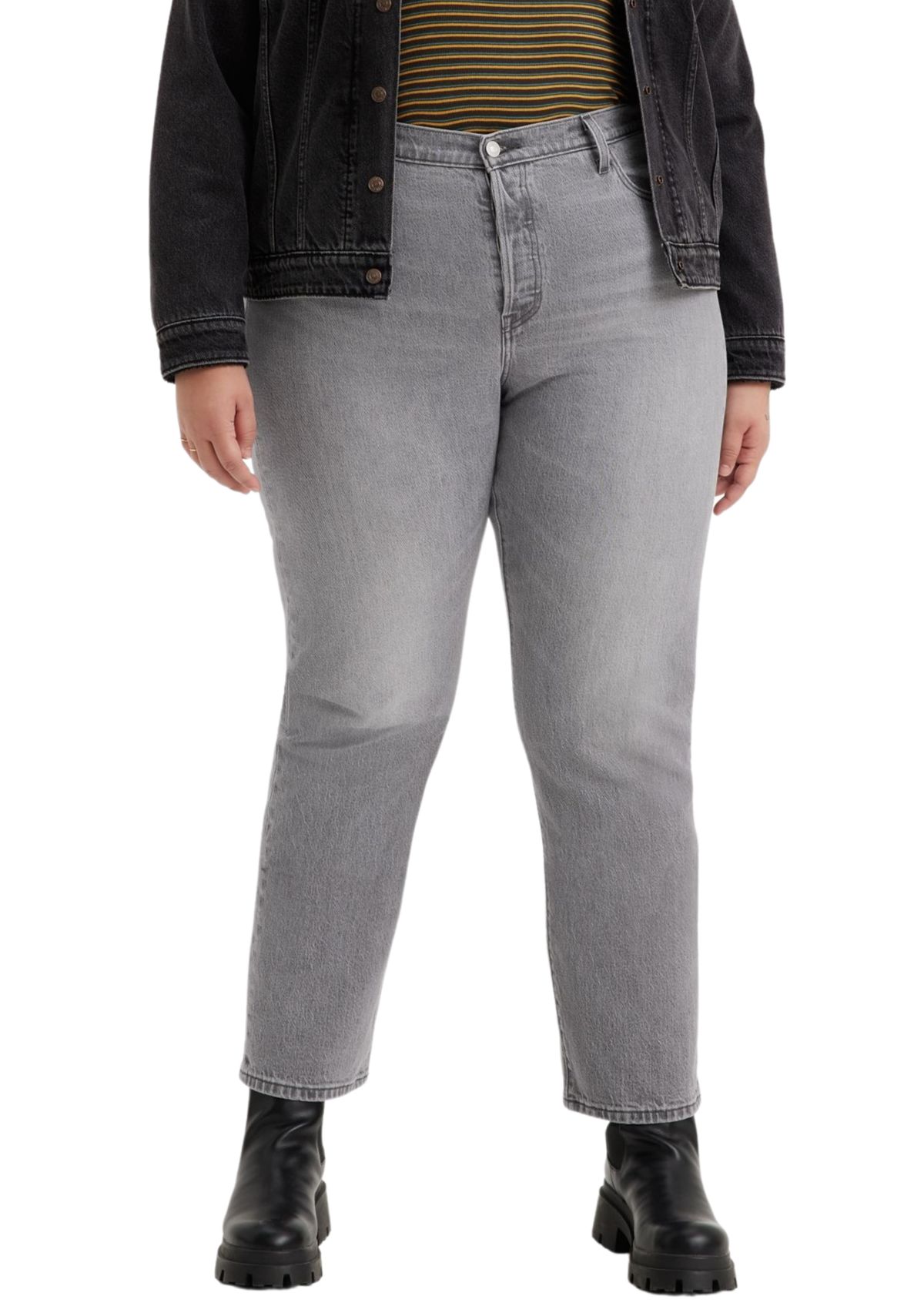 Plus Size Straight Leg Jeans 