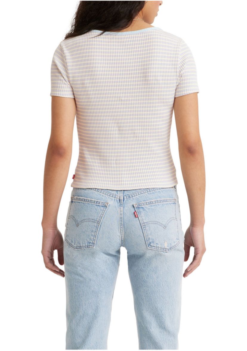 Short Sleeve Britt Snap Front Top