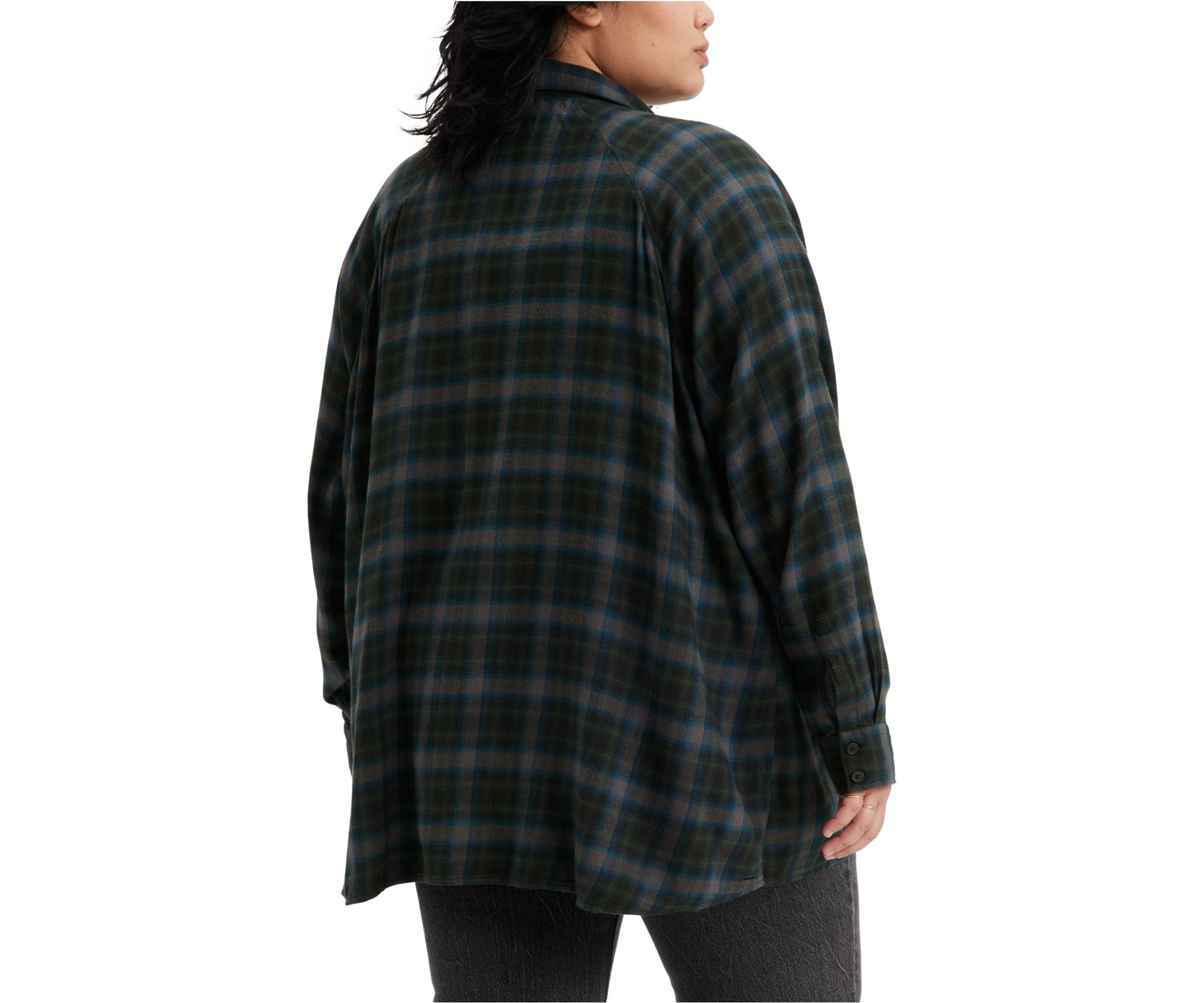 Plus Size Linda Plaid Button Up Shirt