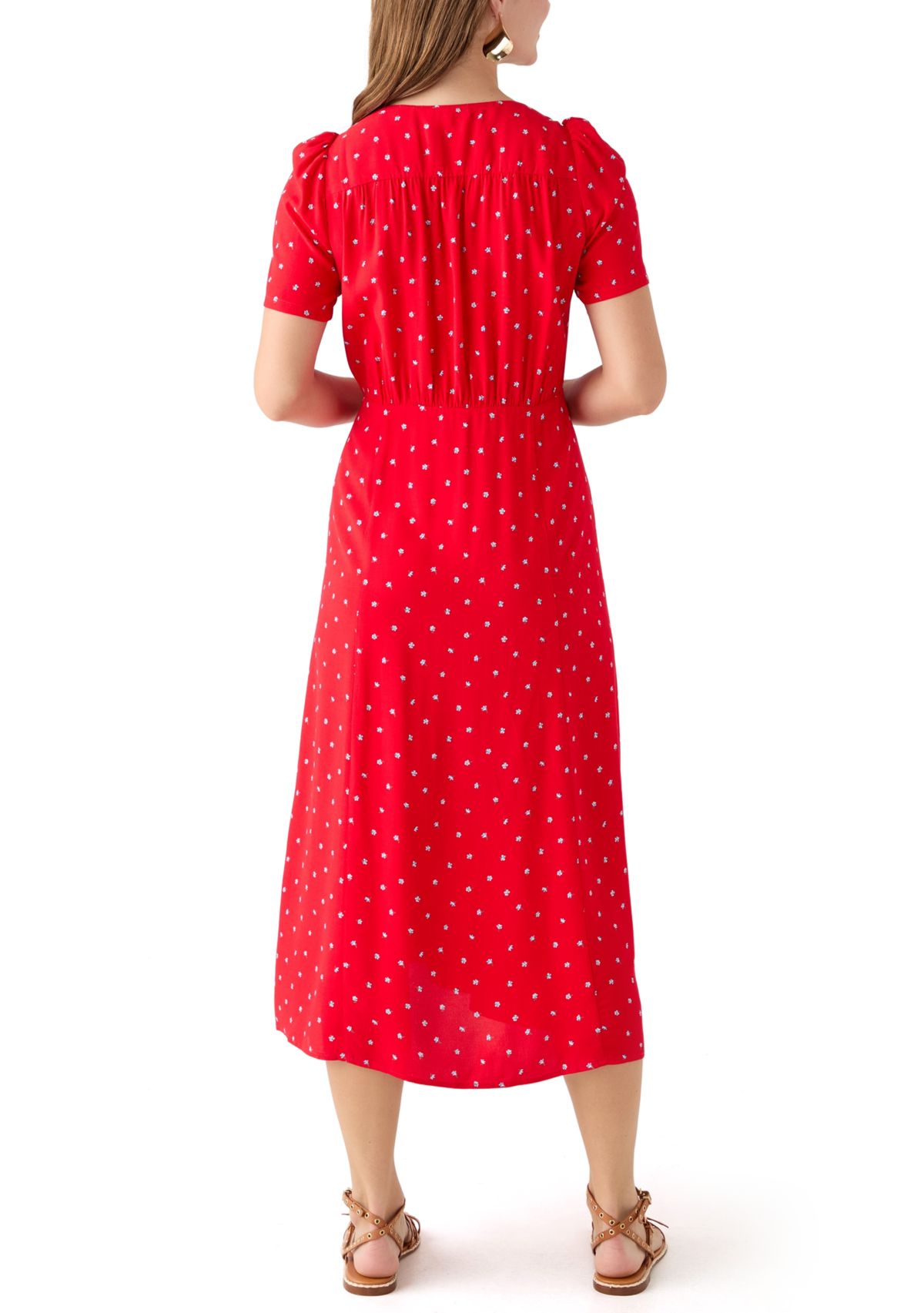 Sabrina Short Sleeve Midi Ditsy Dress
