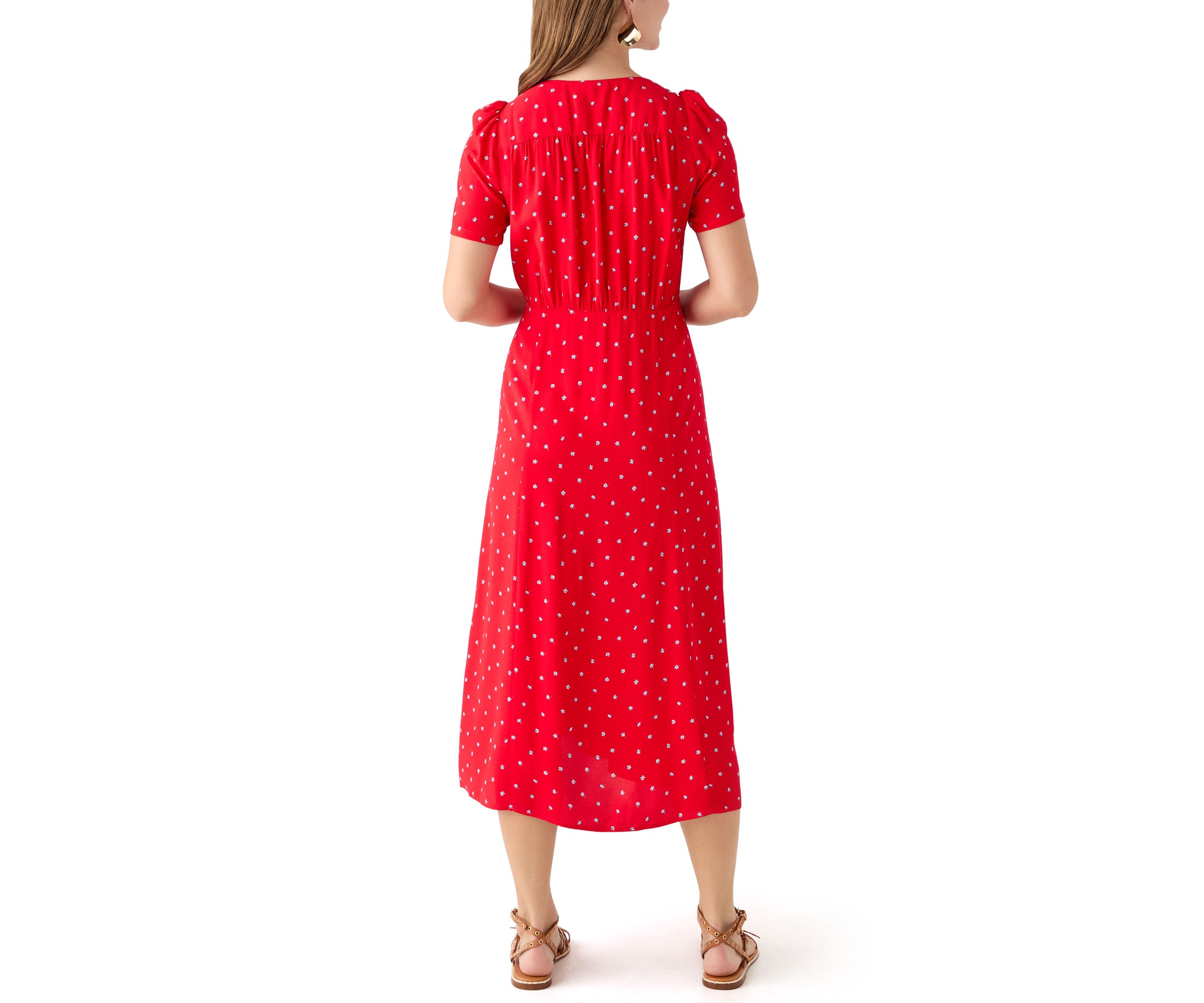 Sabrina Short Sleeve Midi Ditsy Dress
