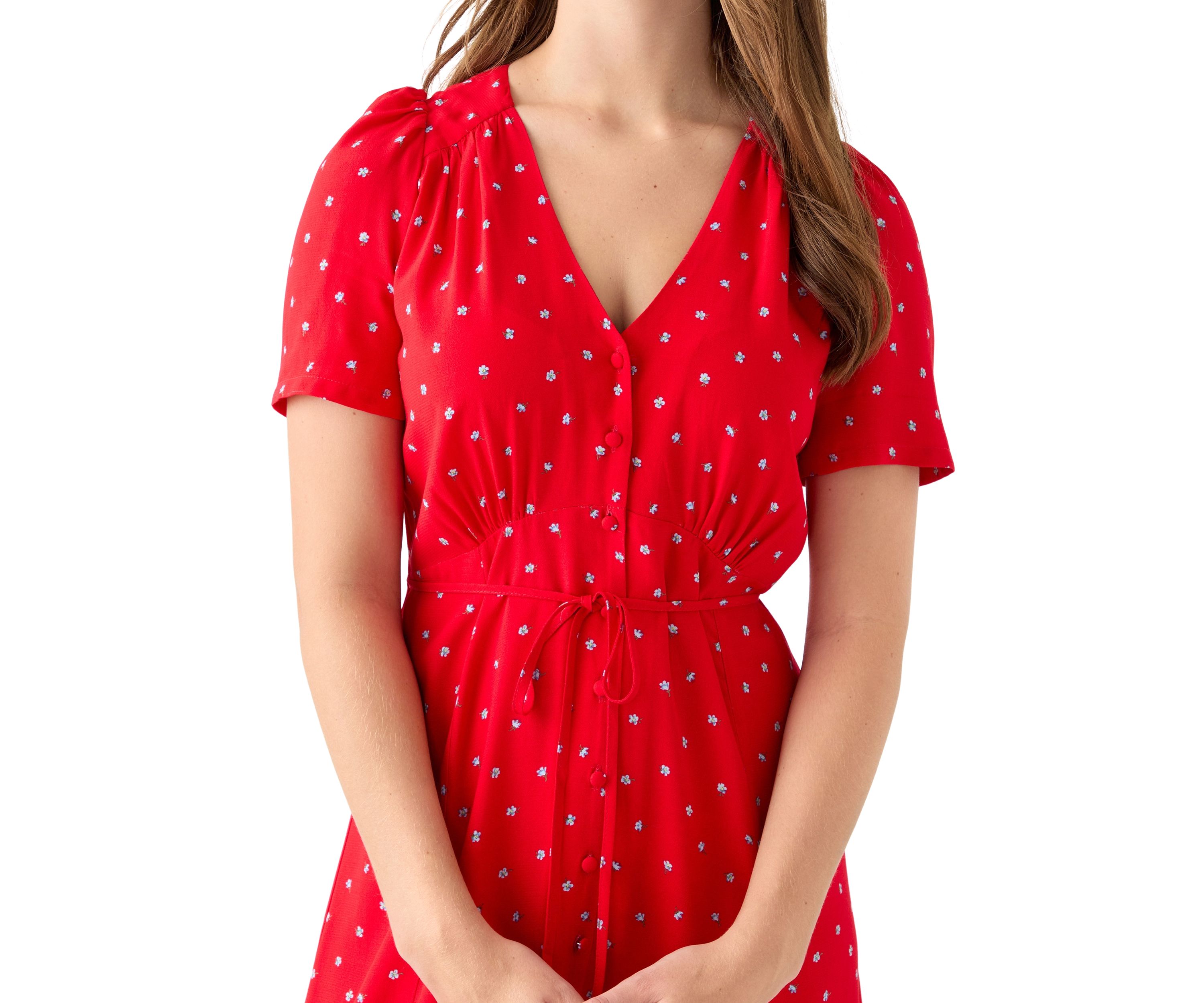 Sabrina Short Sleeve Midi Ditsy Dress